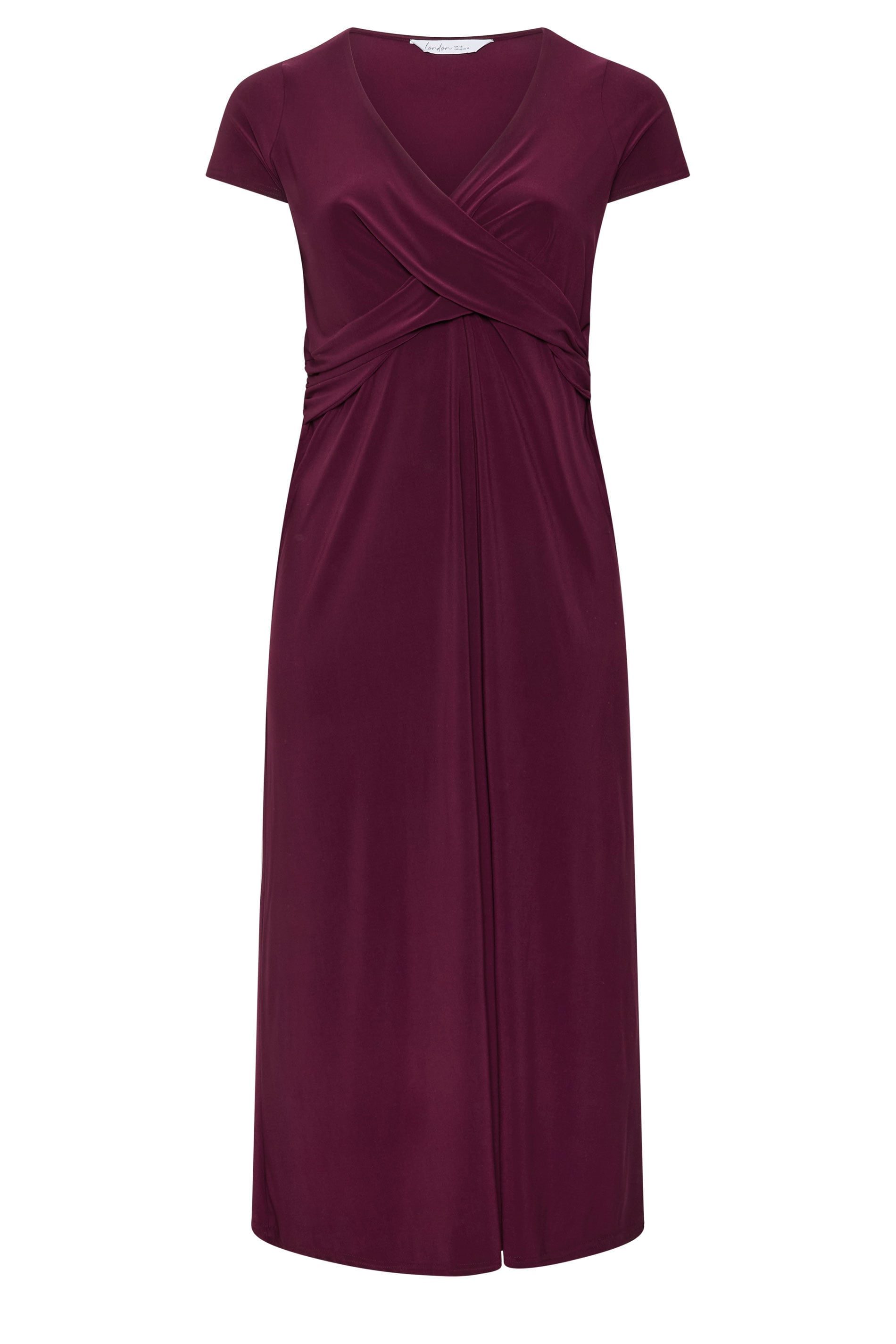 YOURS LONDON Plus Size Purple Twist Front Dress | Yours Clothing 5