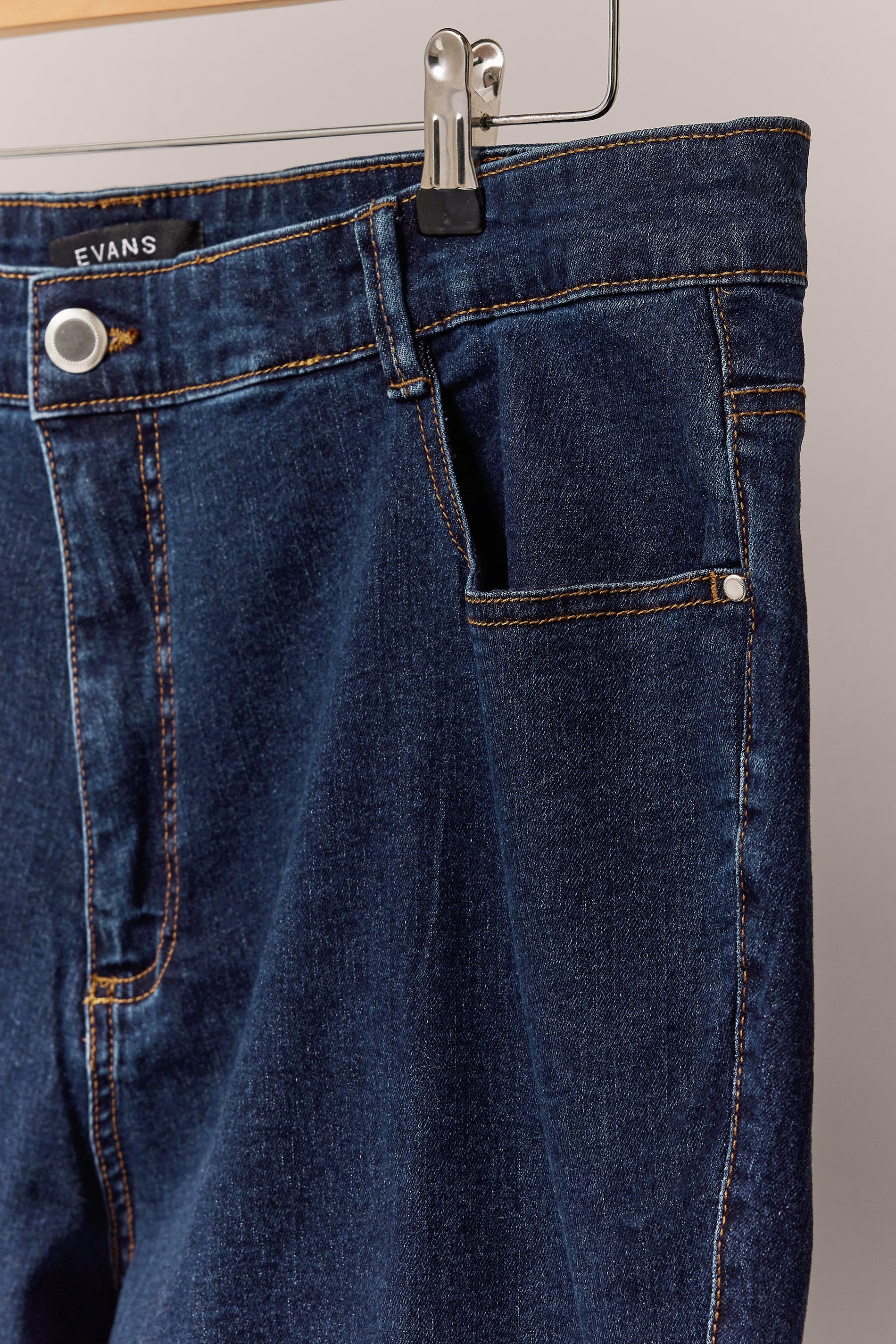 EVANS Plus Size Indigo Blue Straight Leg Jeans | Evans 6