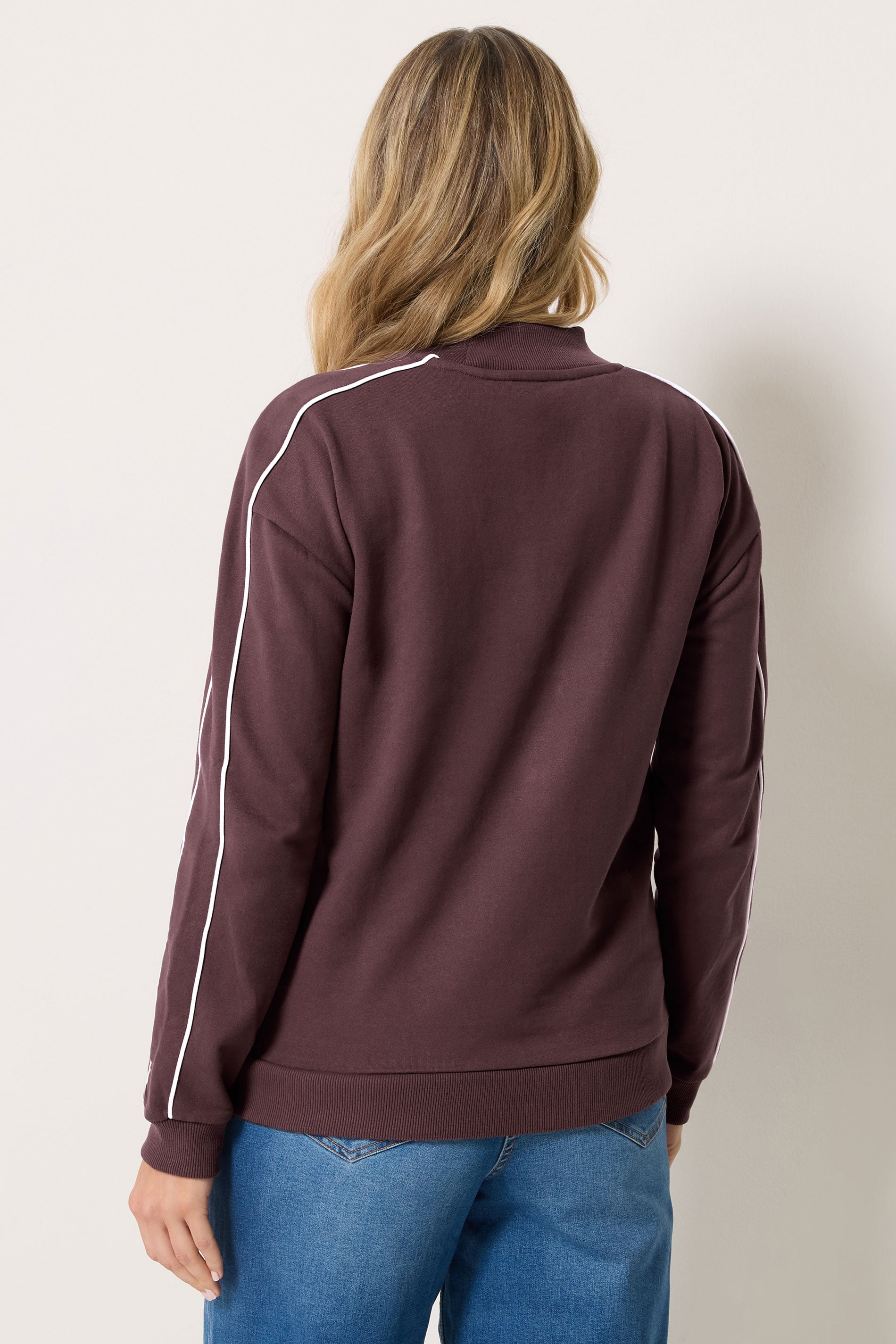 LTS Tall Women's Purple High Neck Sweatshirt | Long Tall Sally 2