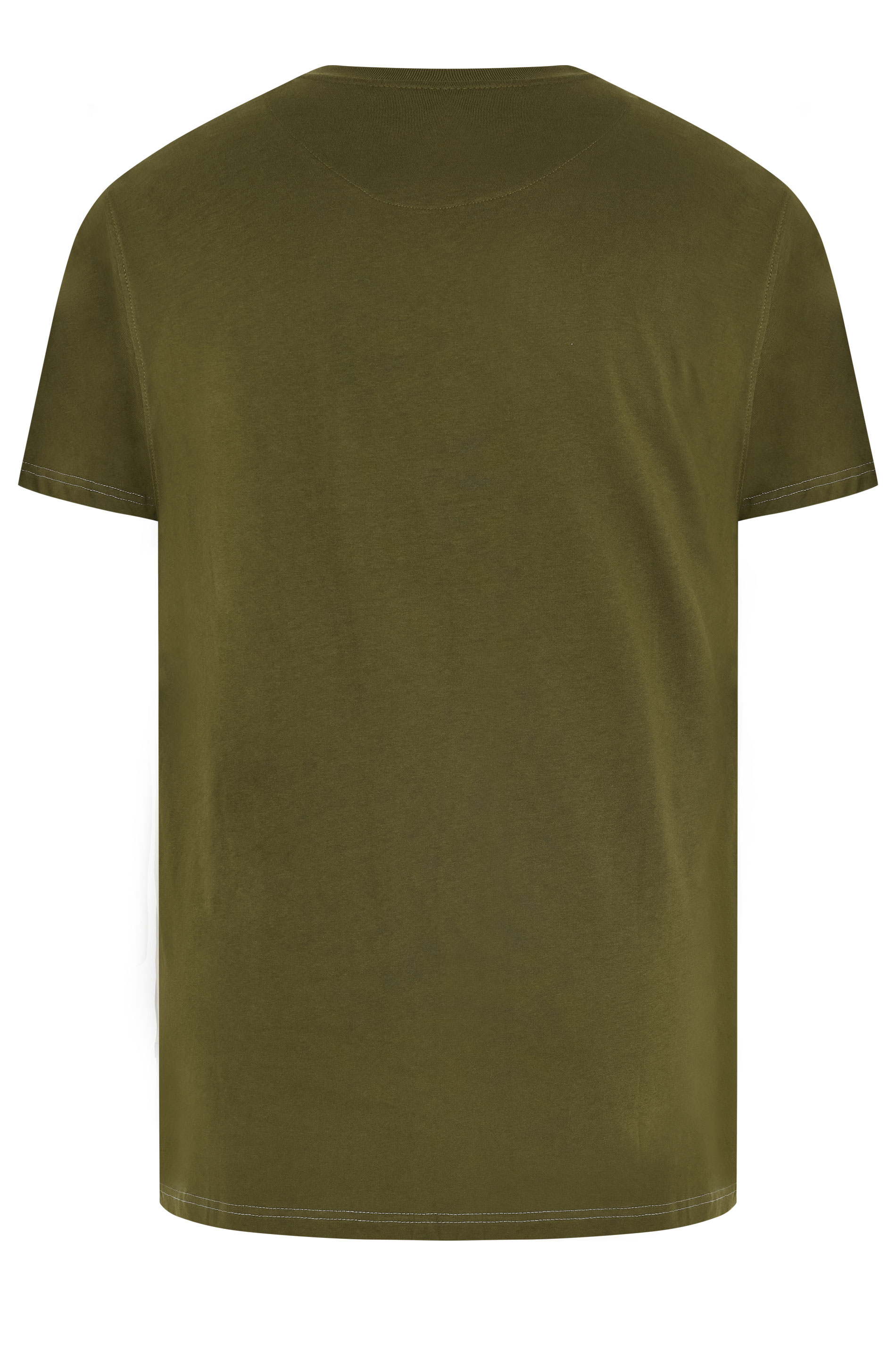 KAM Big & Tall Dark Olive Skull Print T-Shirt | BadRhino 2