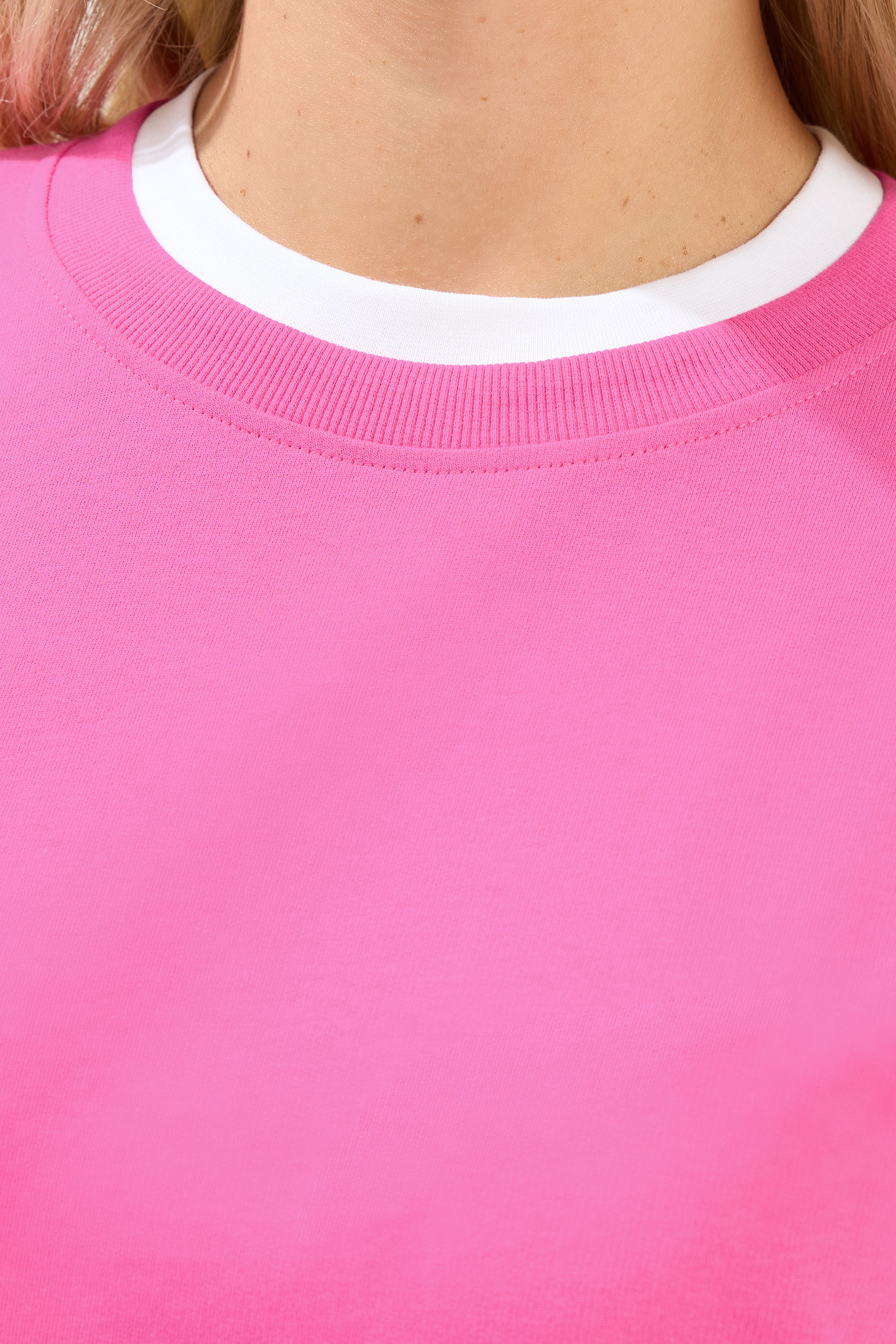 YOURS Plus Size Pink Crew-Neck Jumper | Yours Clothing 4