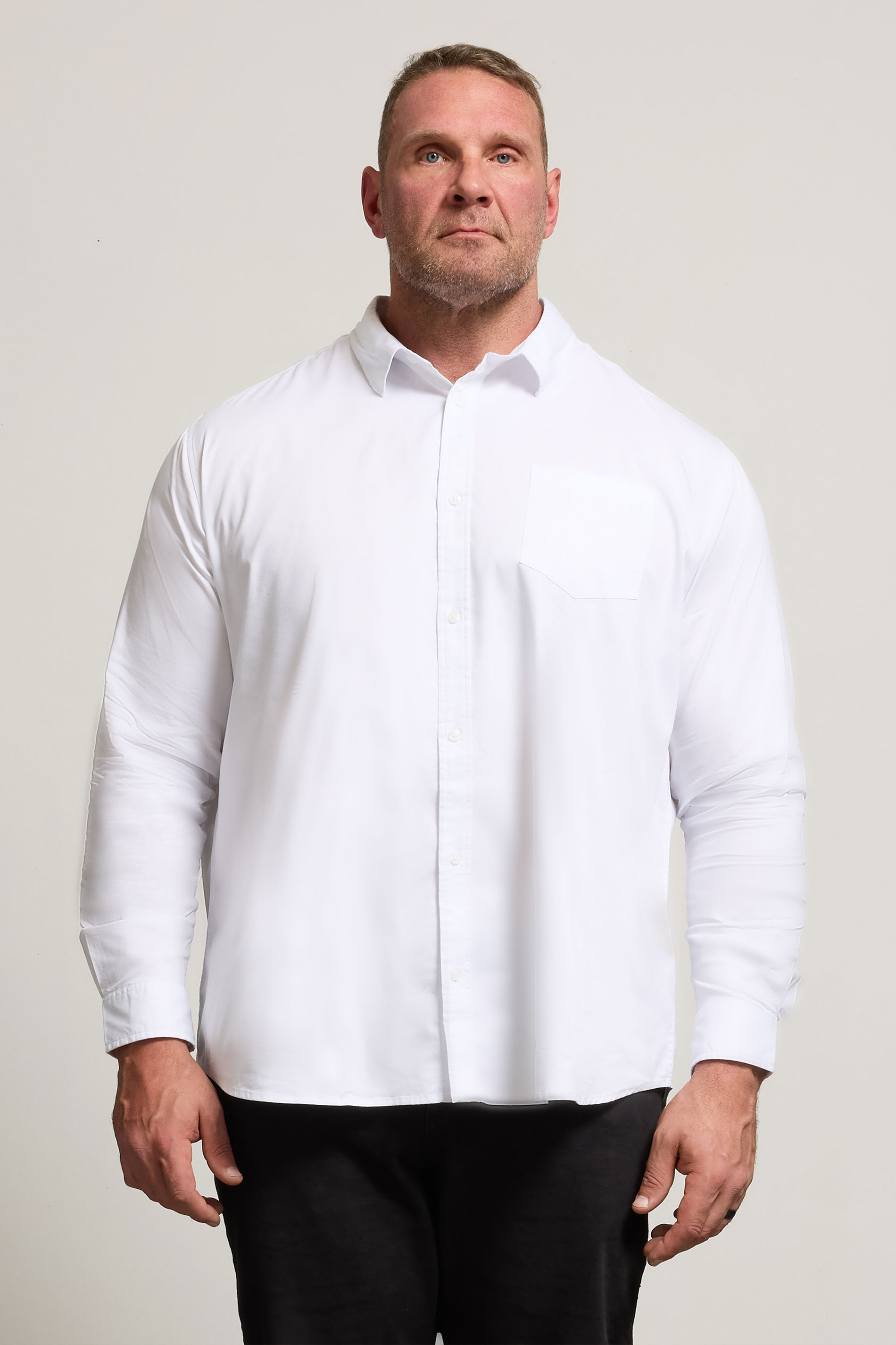 BadRhino Big & Tall White Long Sleeve Shirt | BadRhino 3