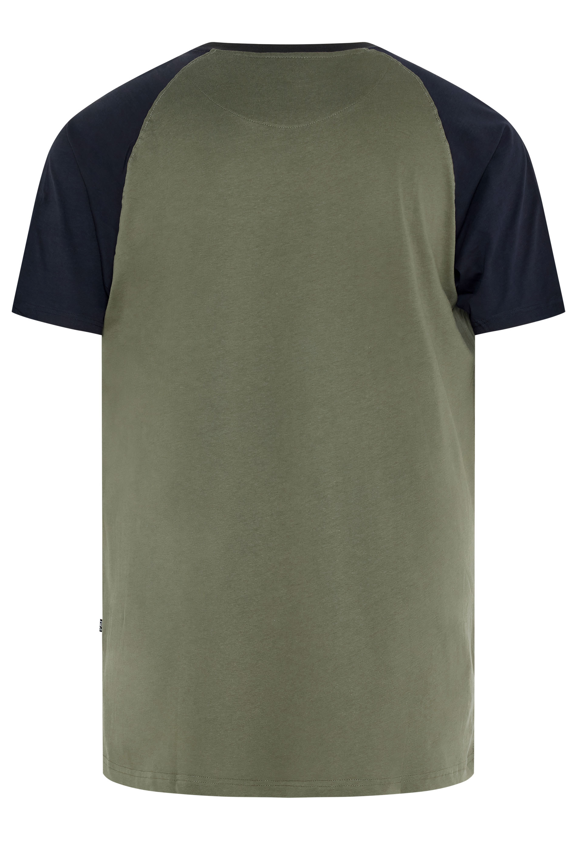 KAM Big & Tall Green Raglan Graphic Print T-Shirt | BadRhino 2