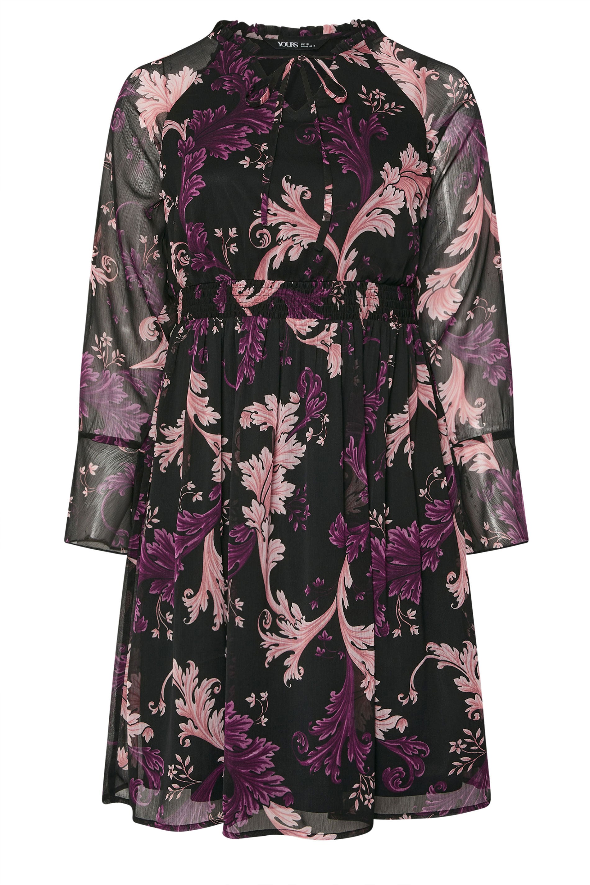 YOURS Plus Size Black Paisley Print Midi Dress | Yours Clothing 7