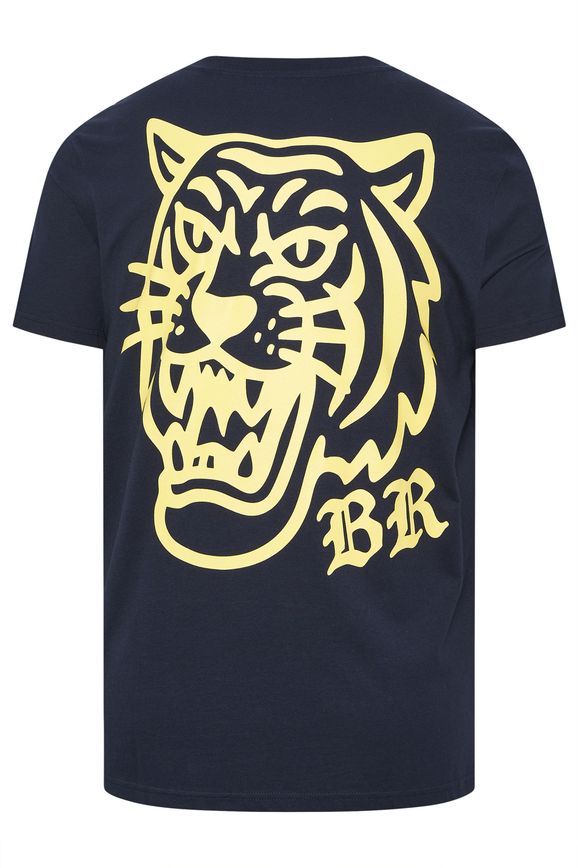 BadRhino Big & Tall Navy Blue Tiger Graphic T-Shirt | BadRhino 8