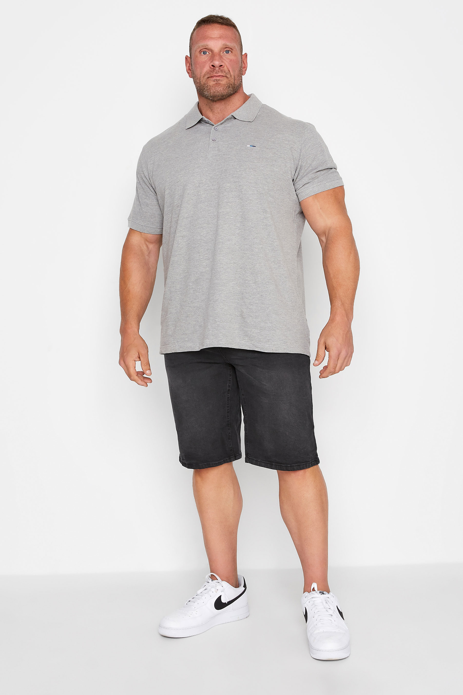 BadRhino Big & Tall Black Washed Denim Shorts | BadRhino 1