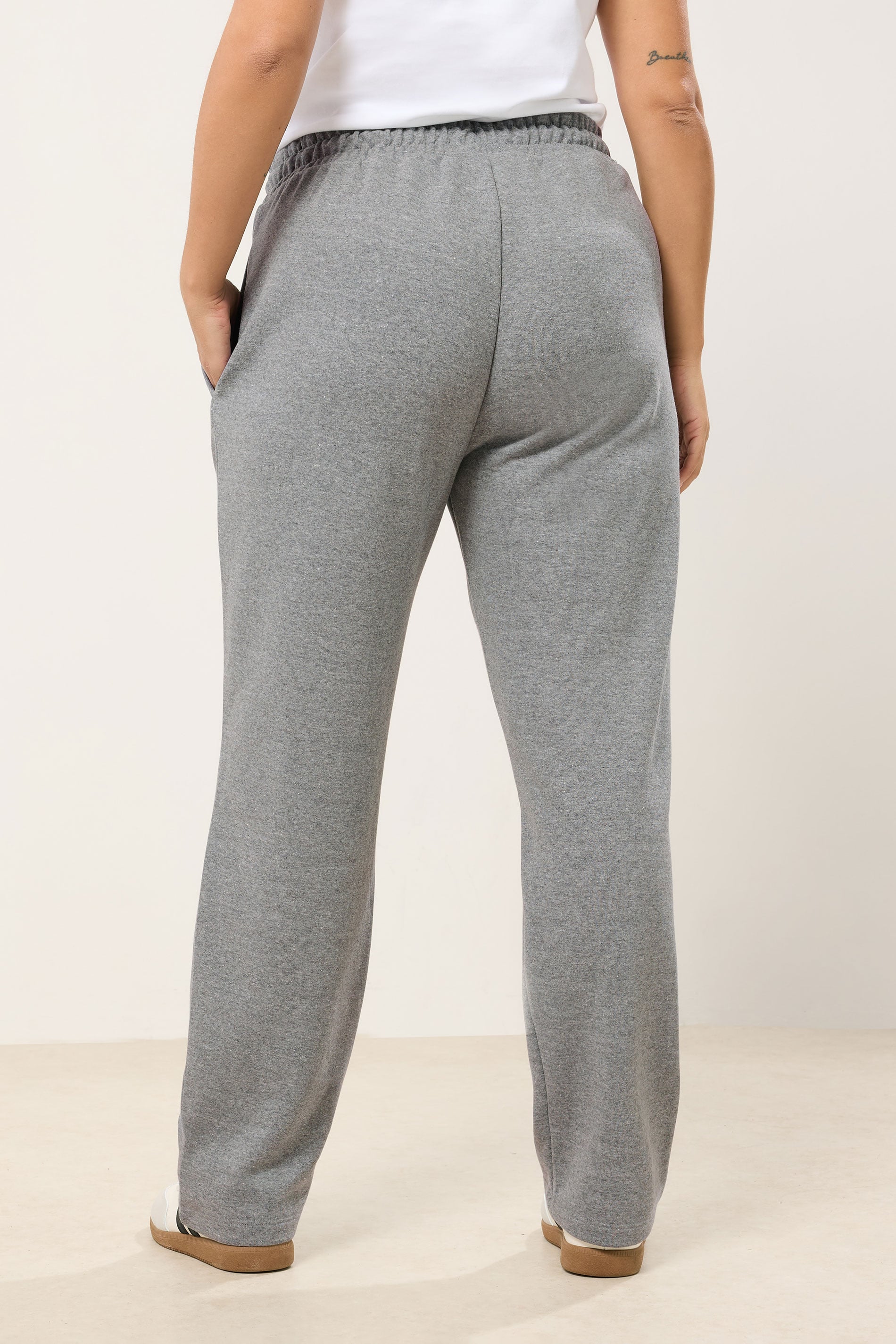 YOURS Plus Size Grey Straight Leg Joggers | Yours Clothing 2
