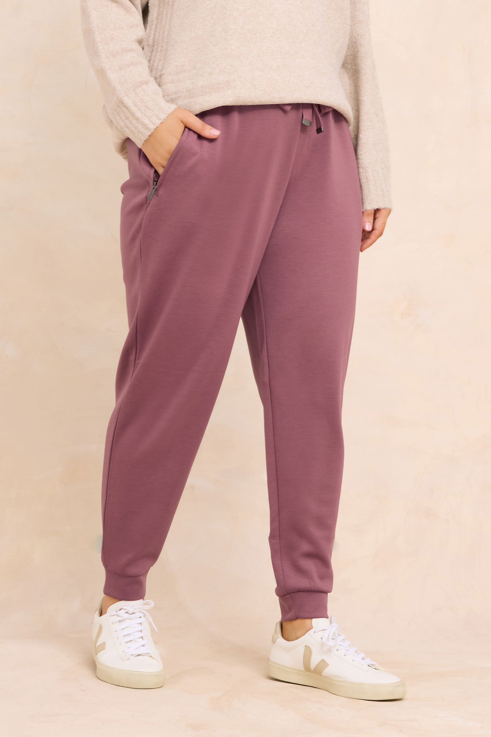 Evans Women's Pink Plus Luxe Zip Pocket Joggers Size 30-32