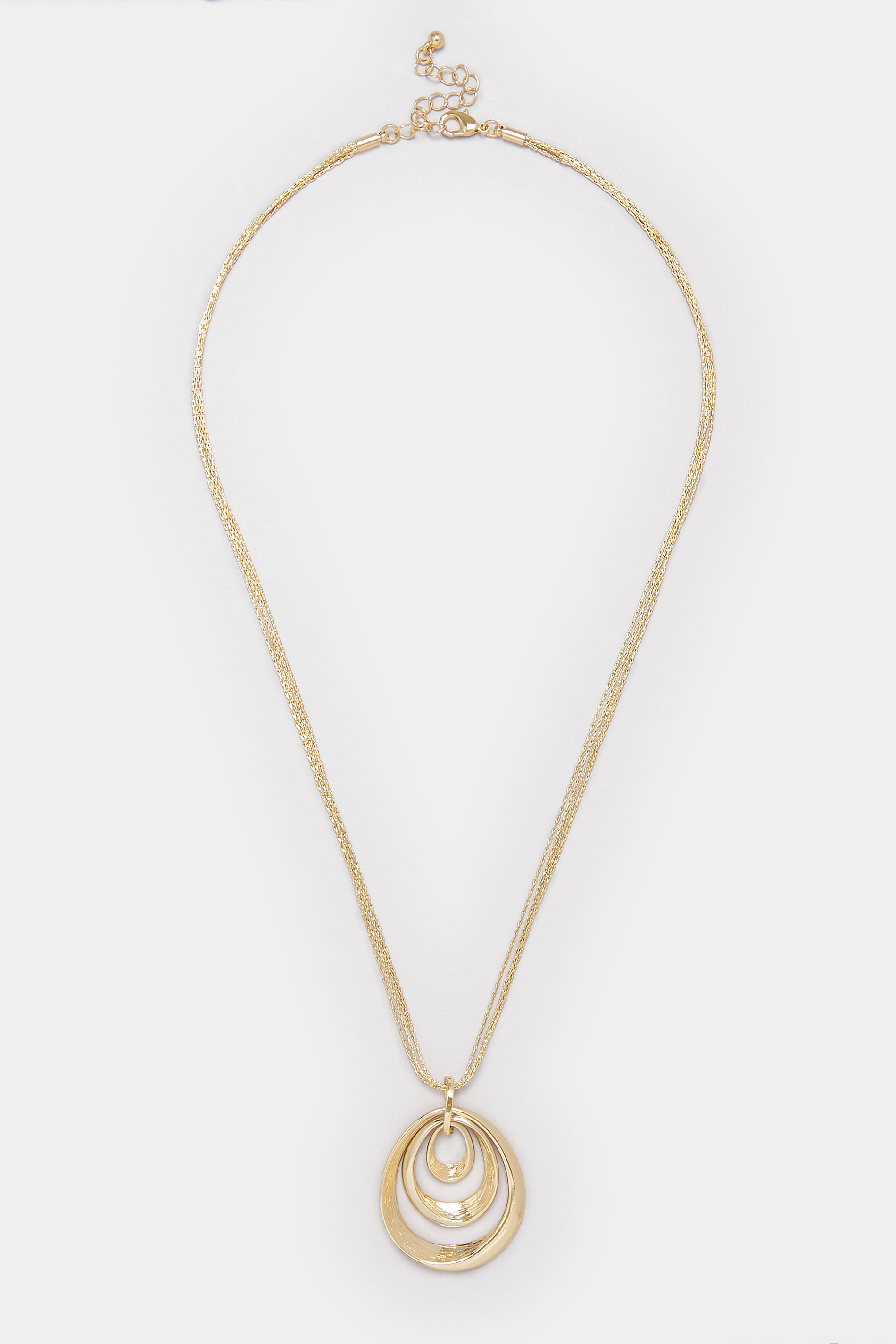 Gold Tone Circle Strand Necklace | Yours Clothing 3