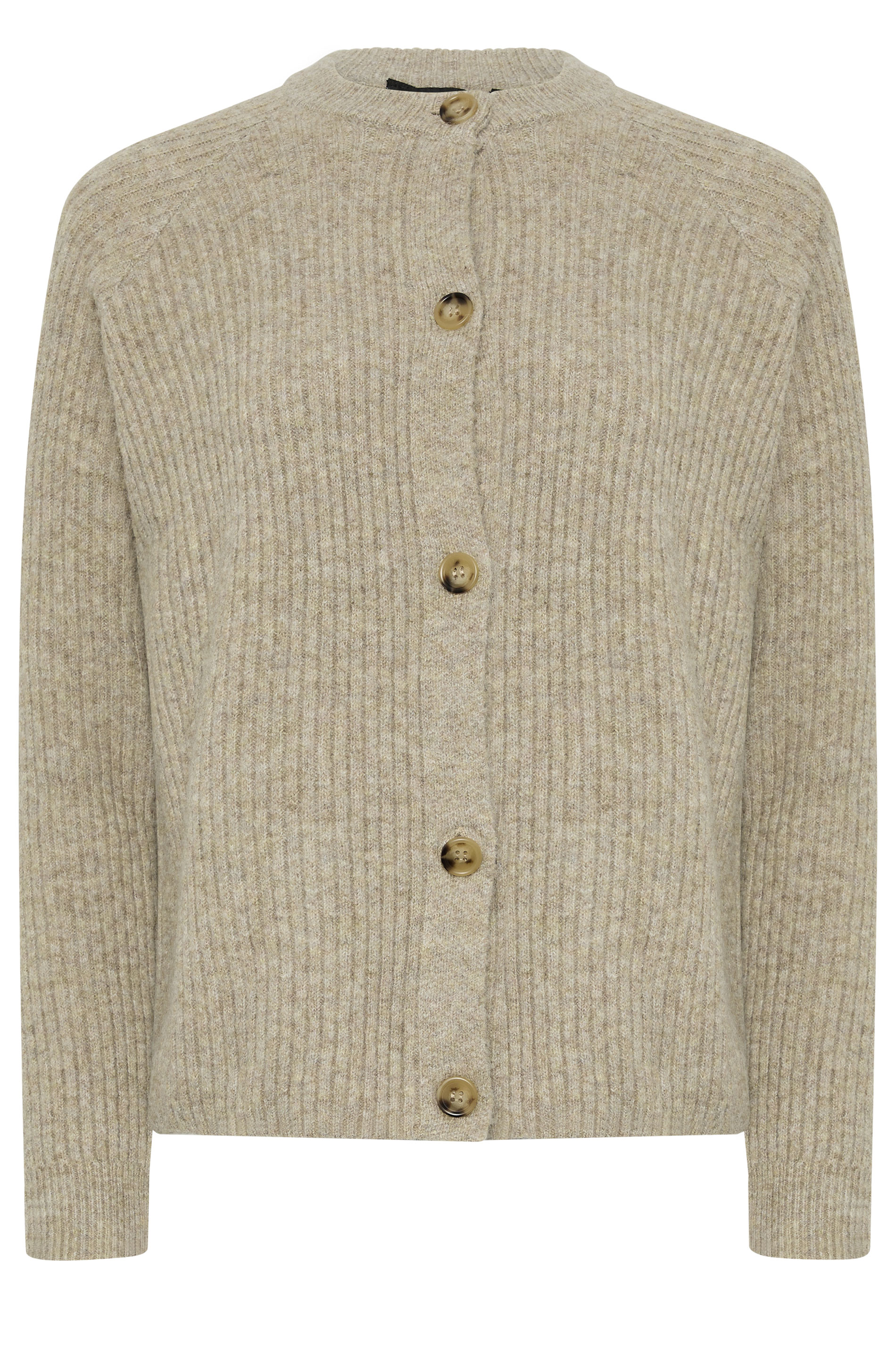 LTS Tall Natural Brown Button Knitted Cardigan | Long Tall Sally 6