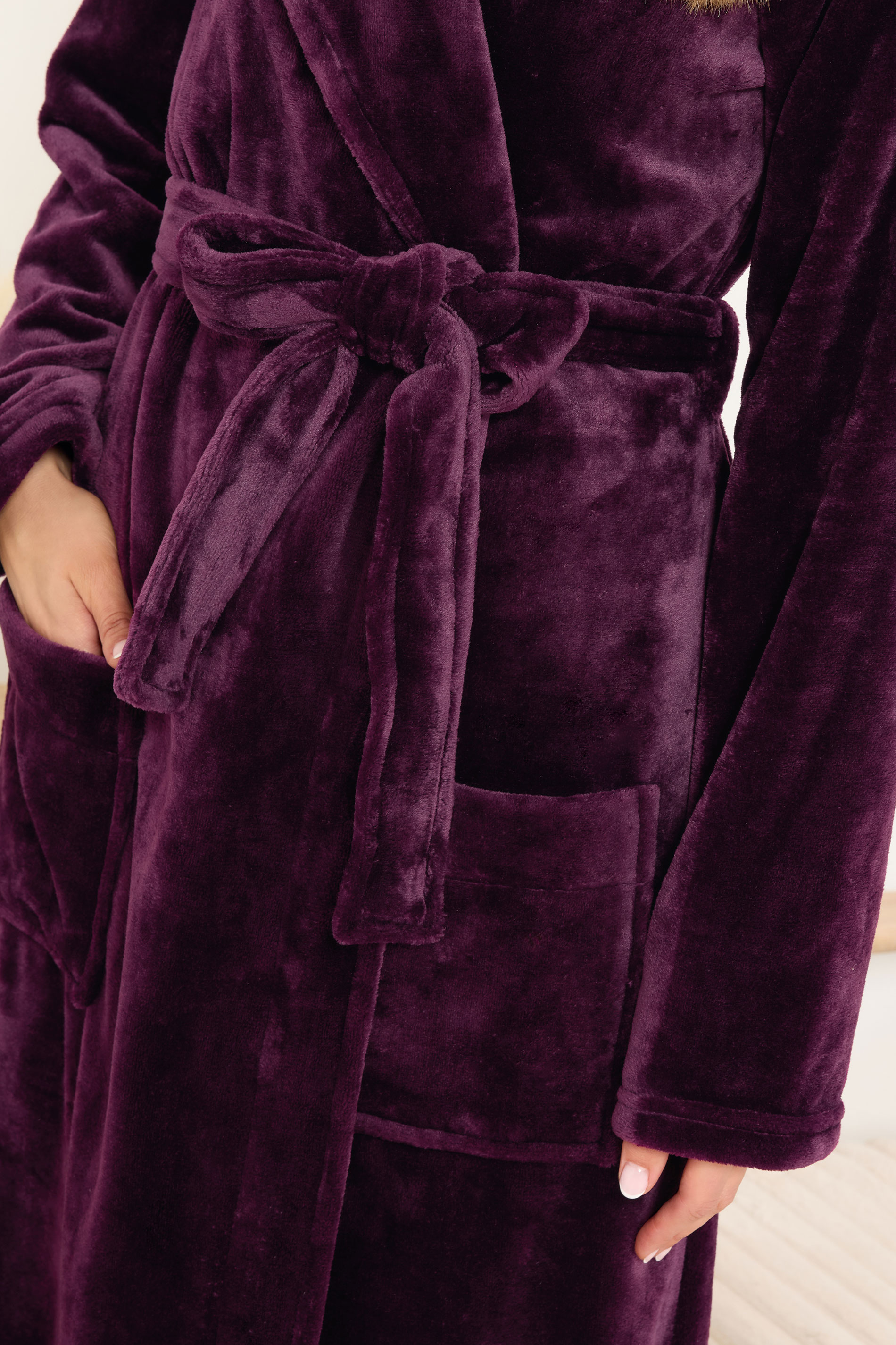 LTS Tall Burgundy Red Super Luxe Maxi Dressing Gown | Long Tall Sally 5
