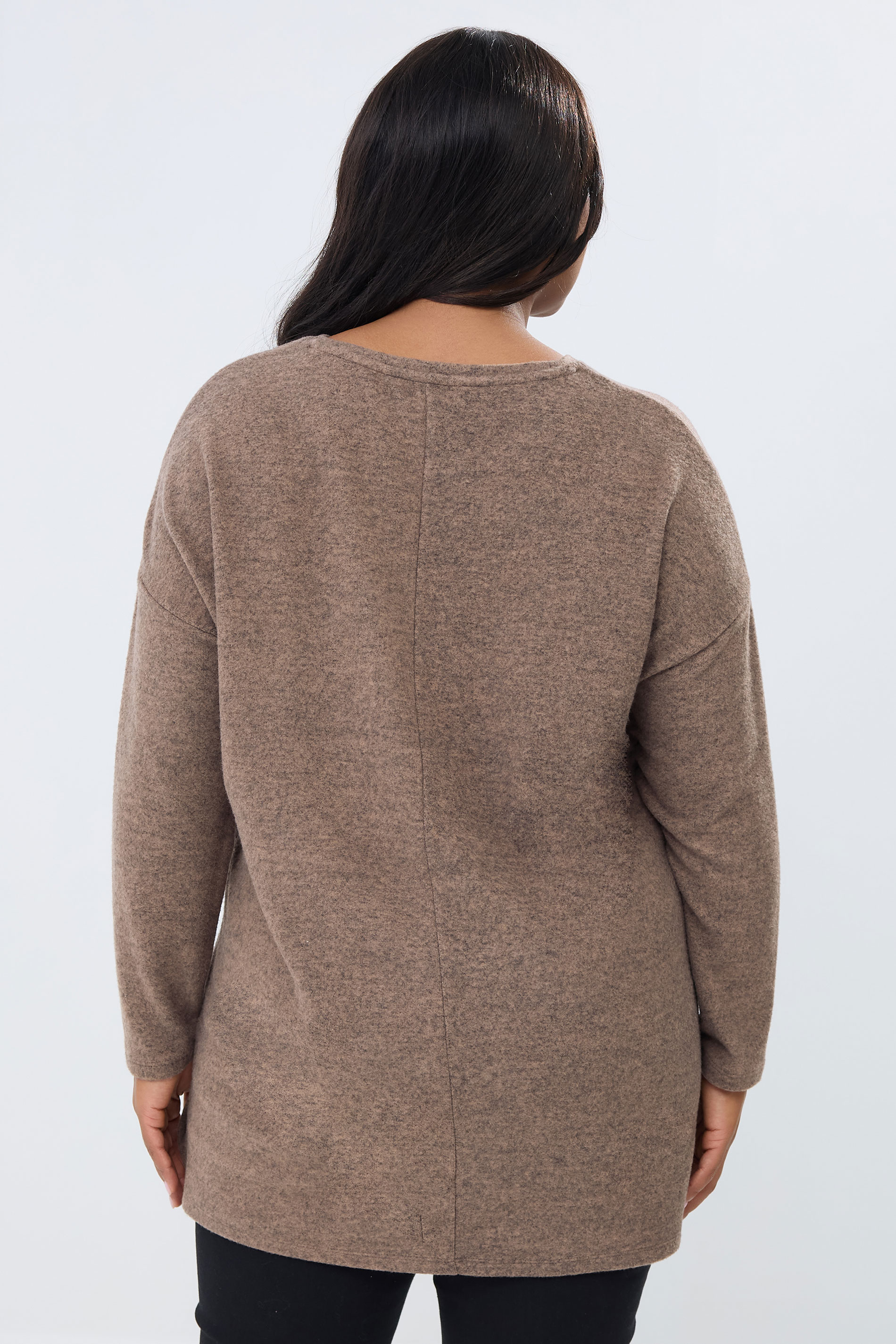 YOURS Plus Size Brown Leopard Diamante Embellished Pocket Top | Yours Clothing 4