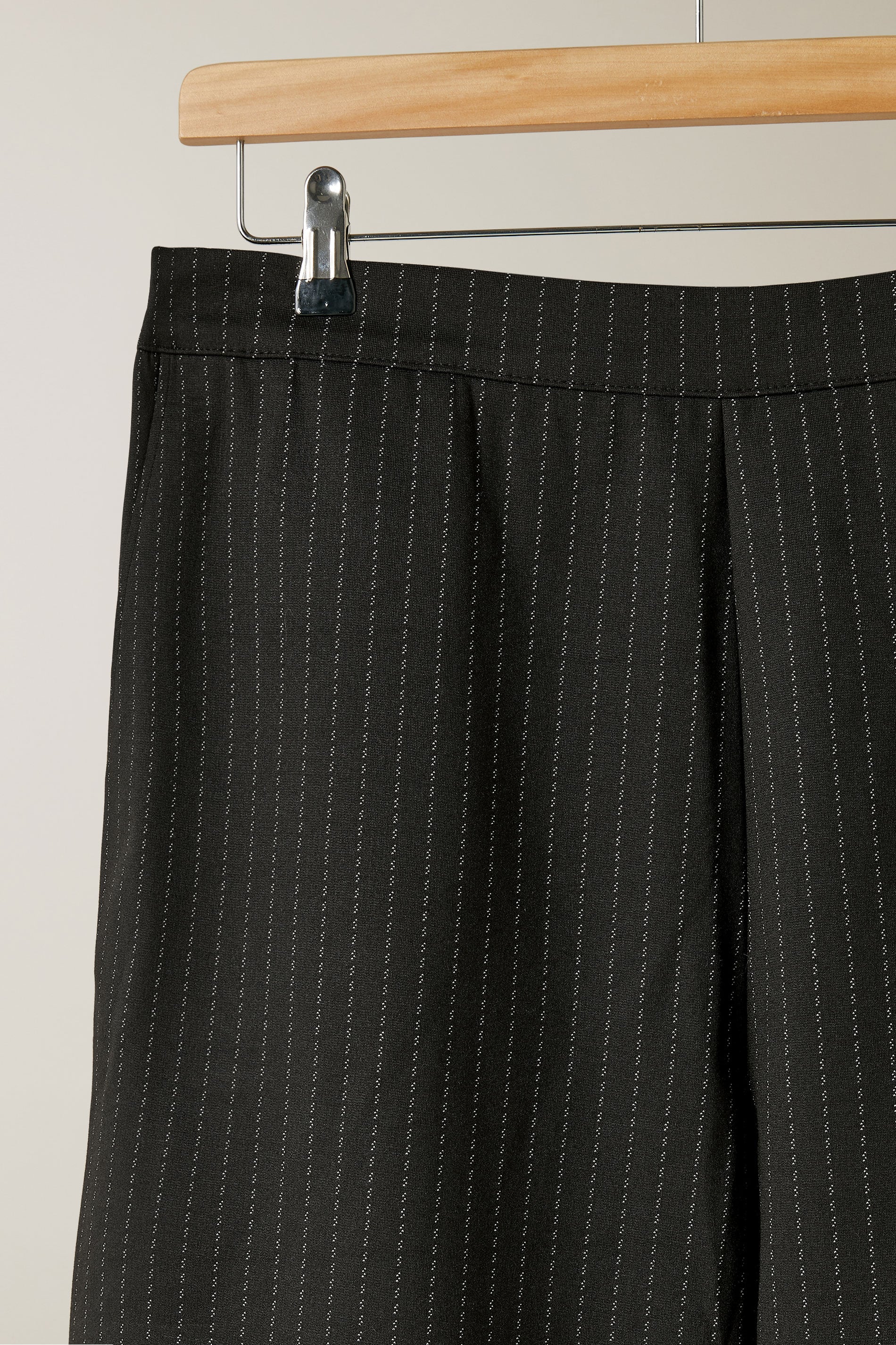 EVANS Plus Size Black Pinstripe Wide Leg Trousers | Evans 6
