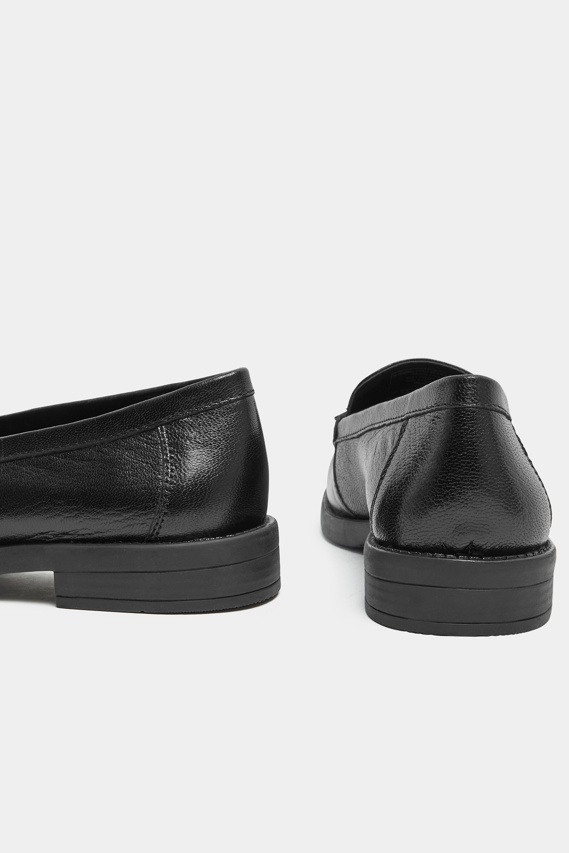 Black Tassle Loafers In Wide E Fit | Yours Clothing 4