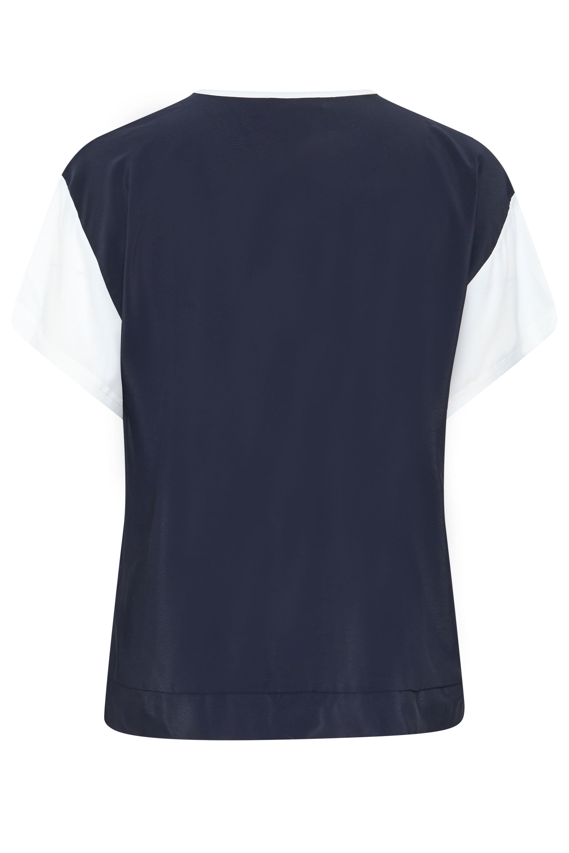YOURS Plus Size Blue & White Contrast Sleeve Top | Yours Clothing 6