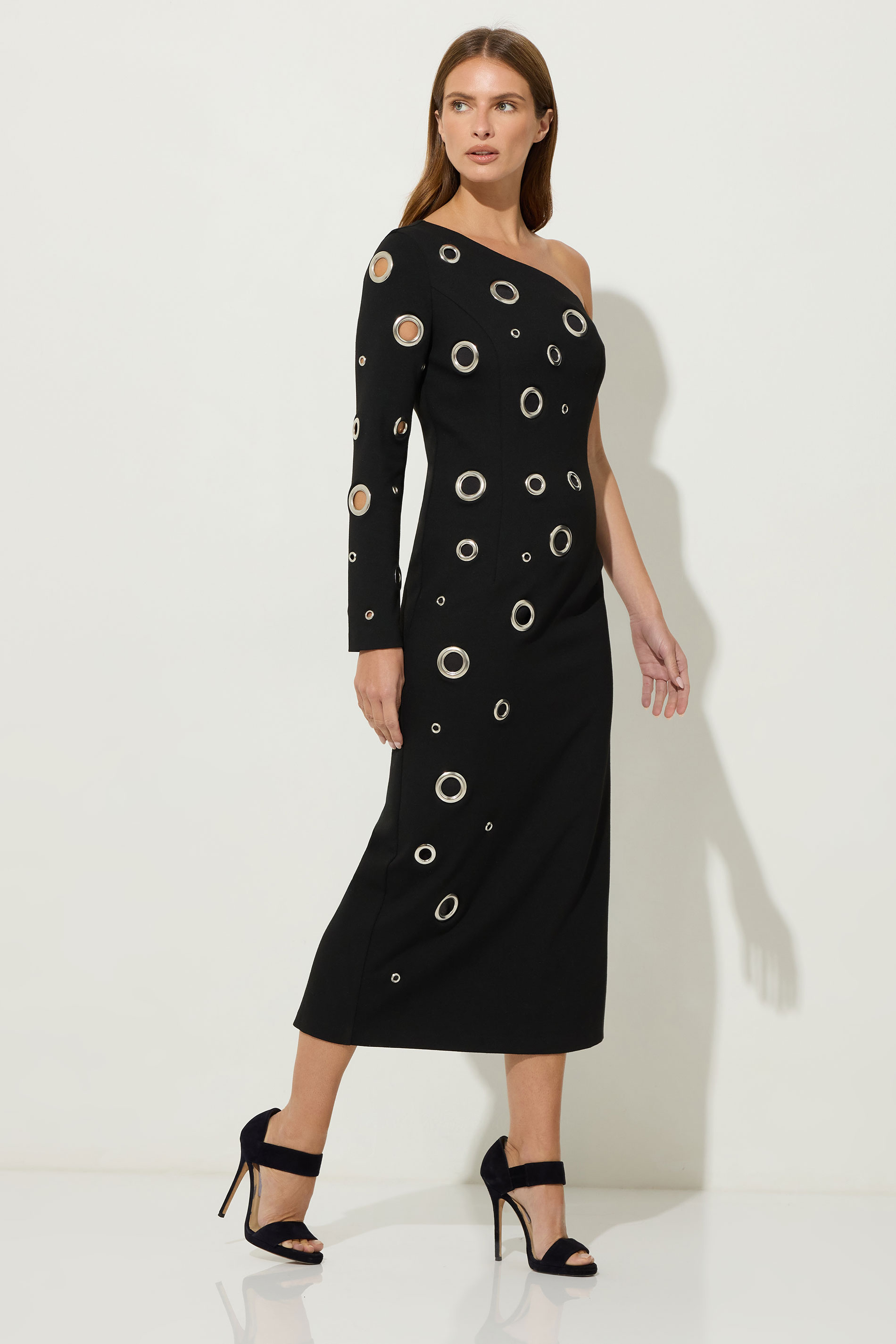 STAR Black One Shoulder Eyelet Dress | StarByJM 1