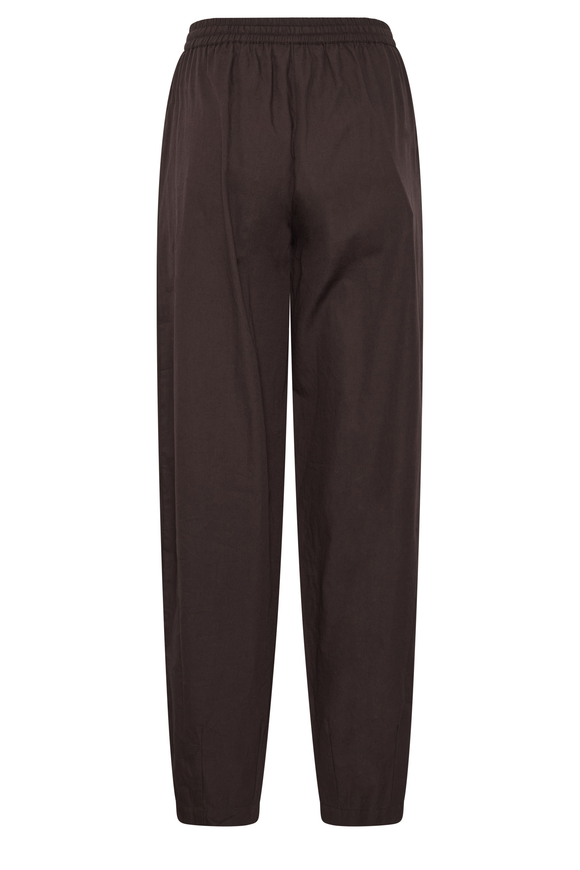 LTS Tall Women's Chocolate Brown Cotton Barrel Leg Trousers | Long Tall Sally 6