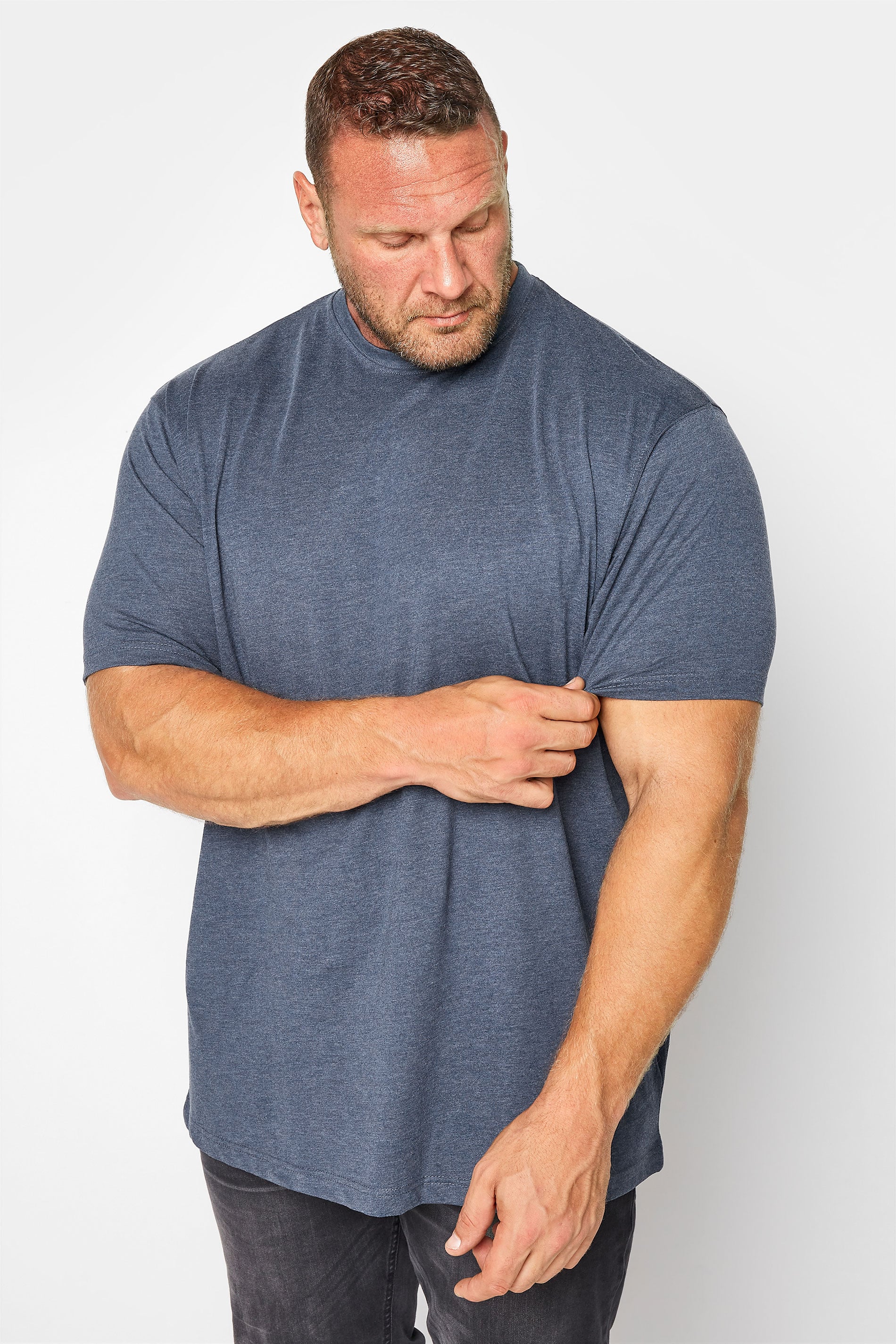KAM Indigo Blue Plain T-Shirt | BadRhino 2
