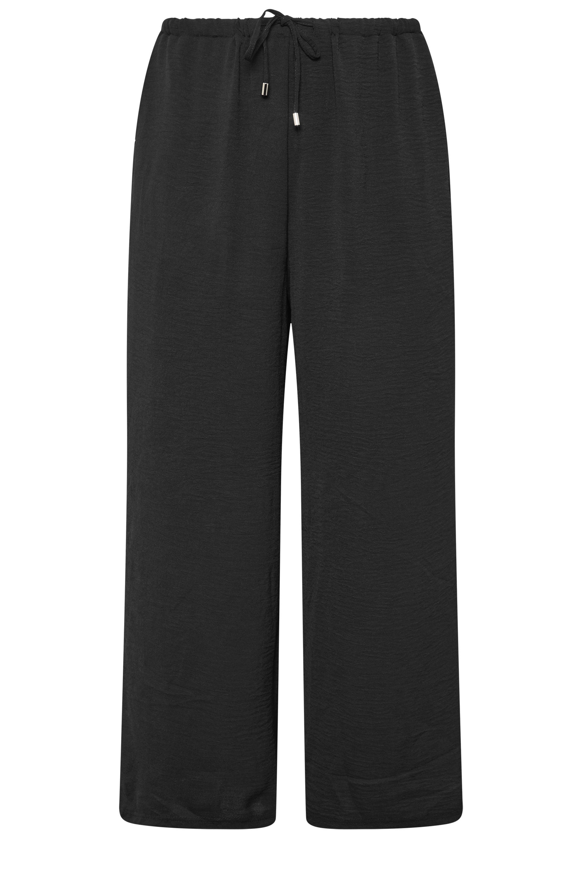 EVANS Plus Size 2 Pack Black & Navy Wide Leg Trousers | Evans 3