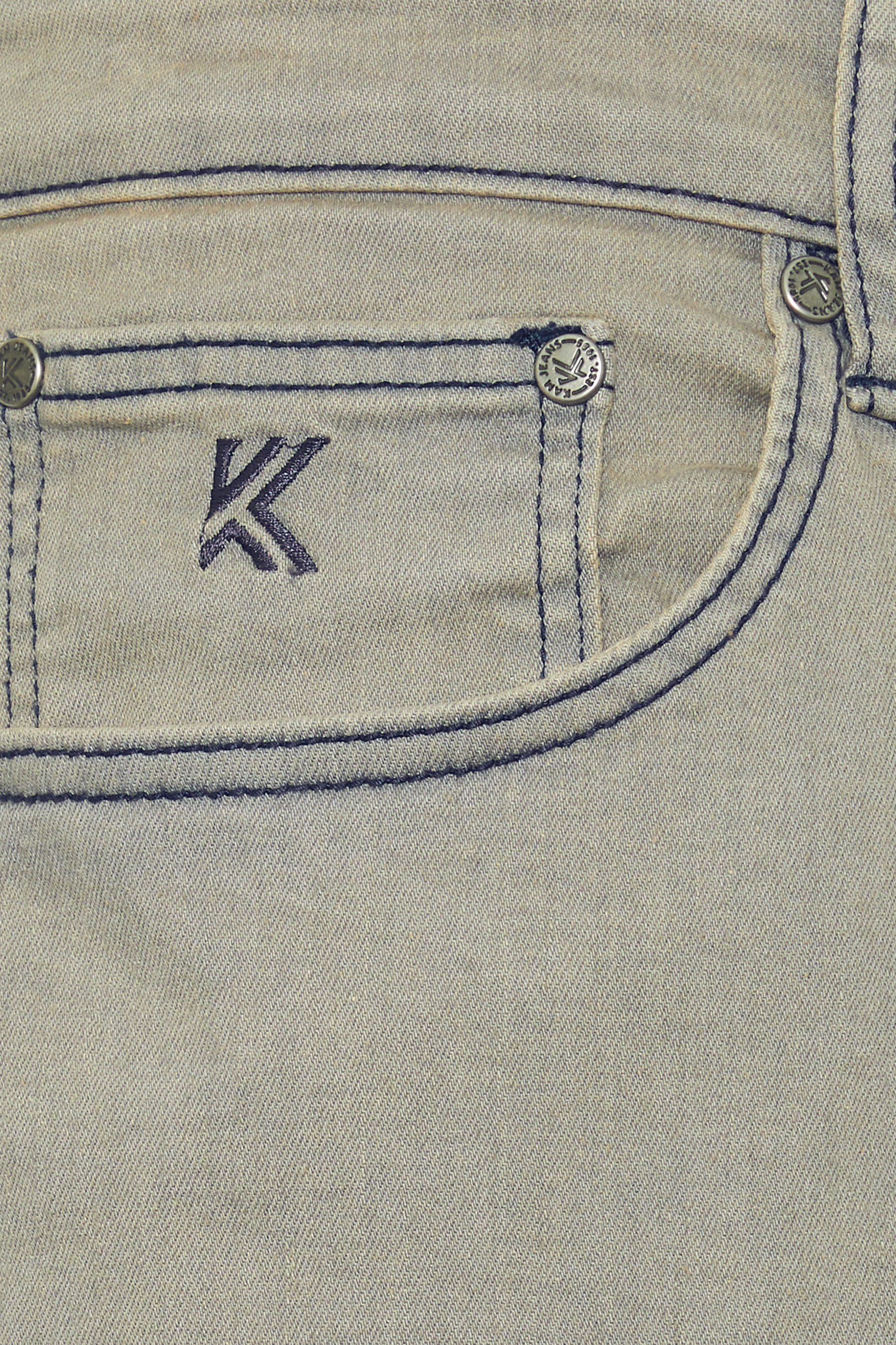 KAM Big & Tall Silver Stretch Jeans | BadRhino 5