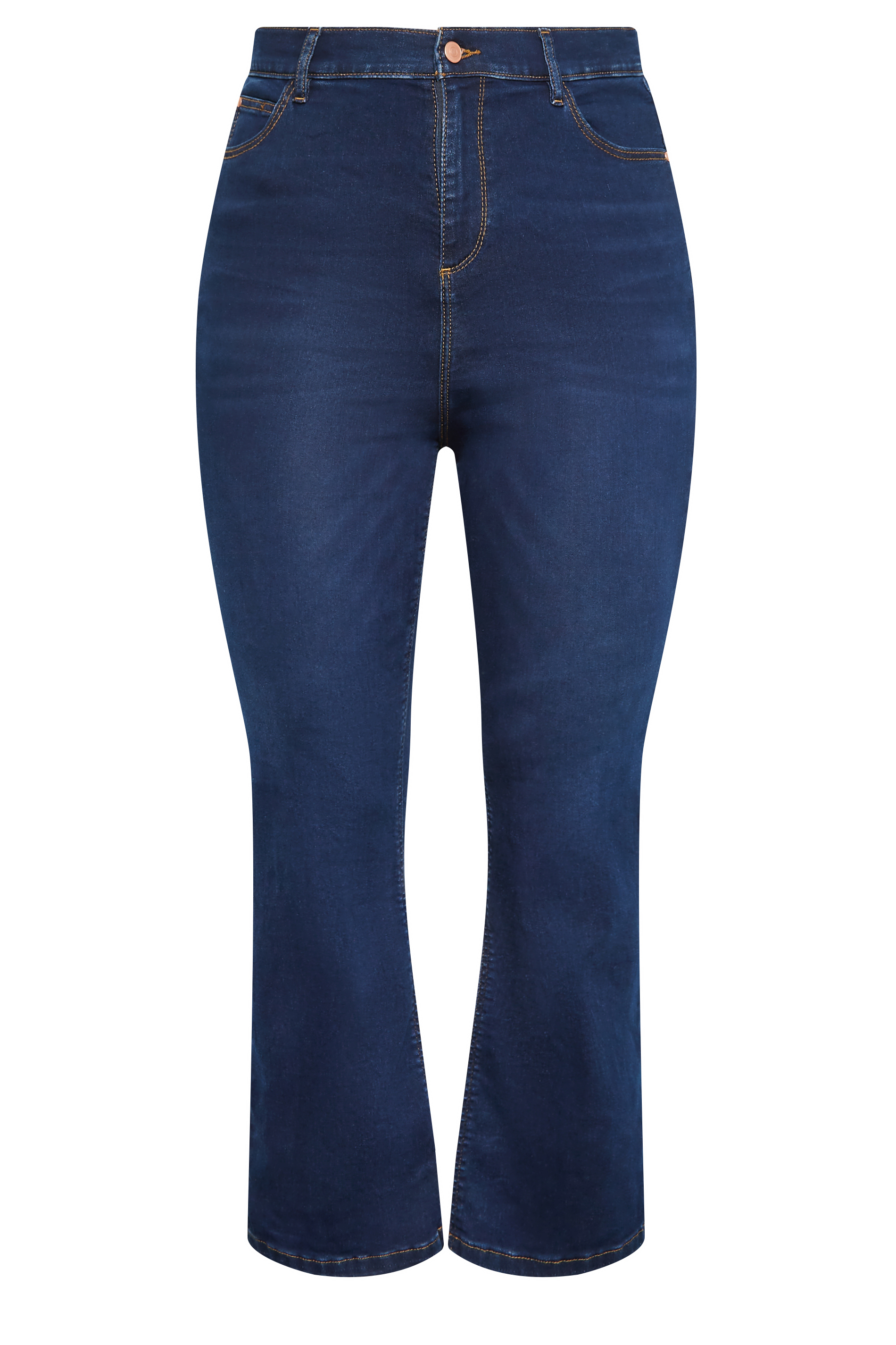 YOURS Plus Size Indigo Blue Bootcut Stretch ISLA Jeans | Yours Clothing 4
