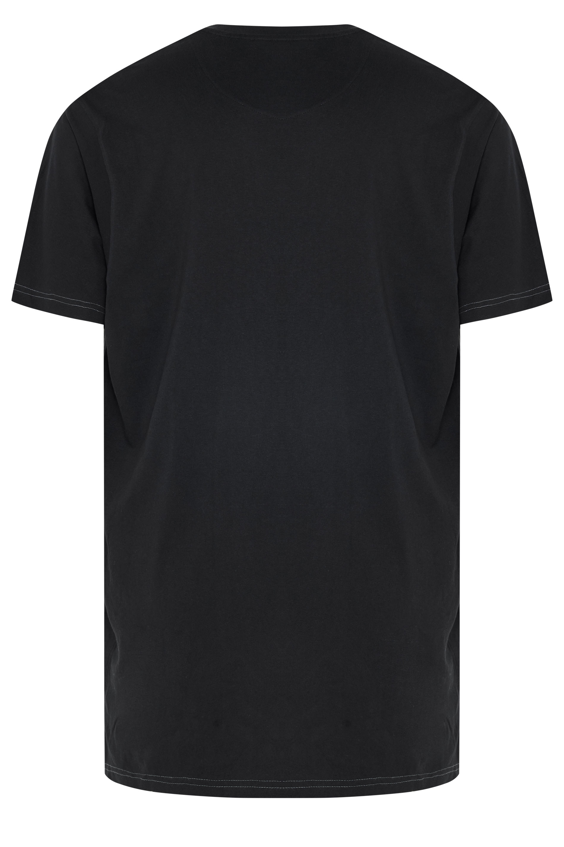 KAM Big & Tall Black 'Greystone' Graphic Print T-Shirt | BadRhino 2