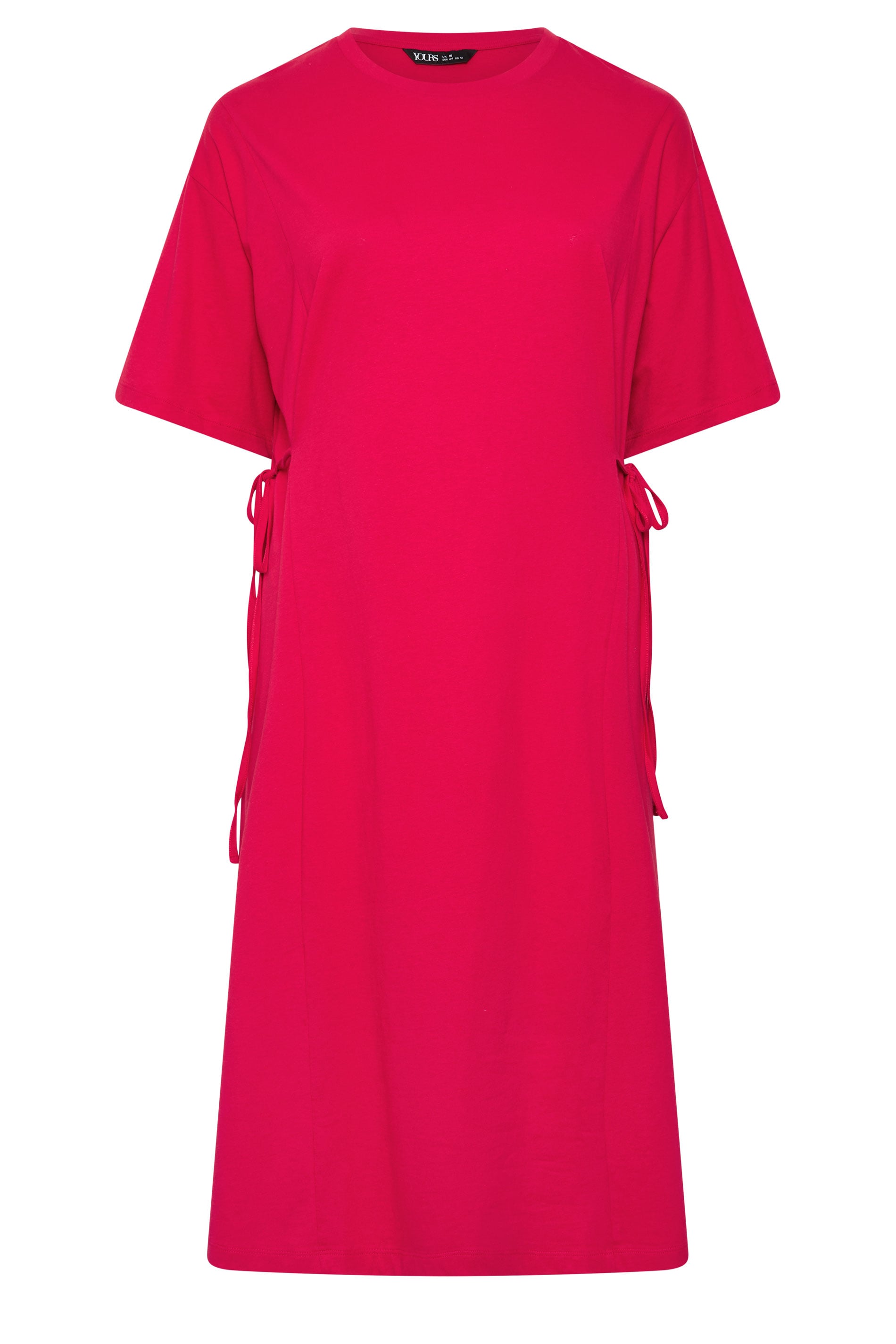 YOURS Plus Size Red Front Tie Midi Dress | Yours Clothing 1