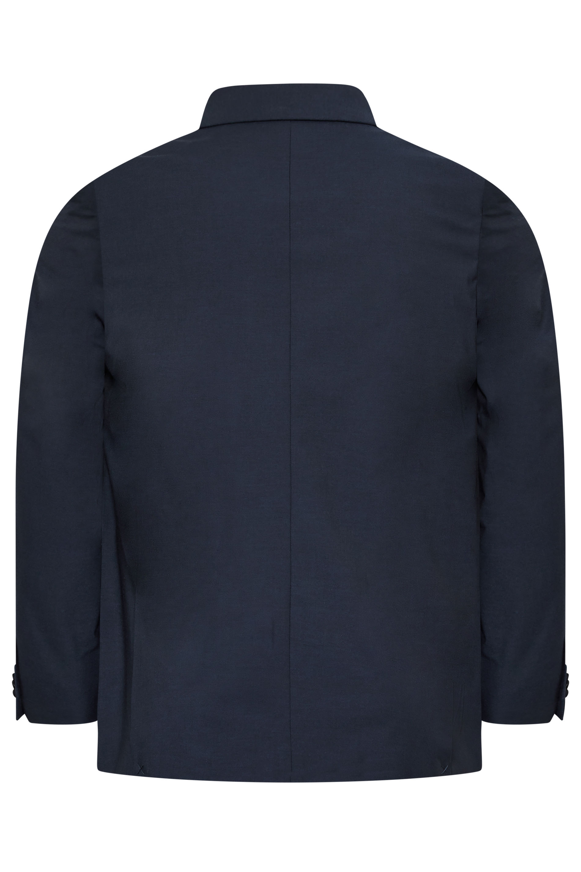 D555 Big & Tall Navy Blue Suit Jacket | BadRhino 5