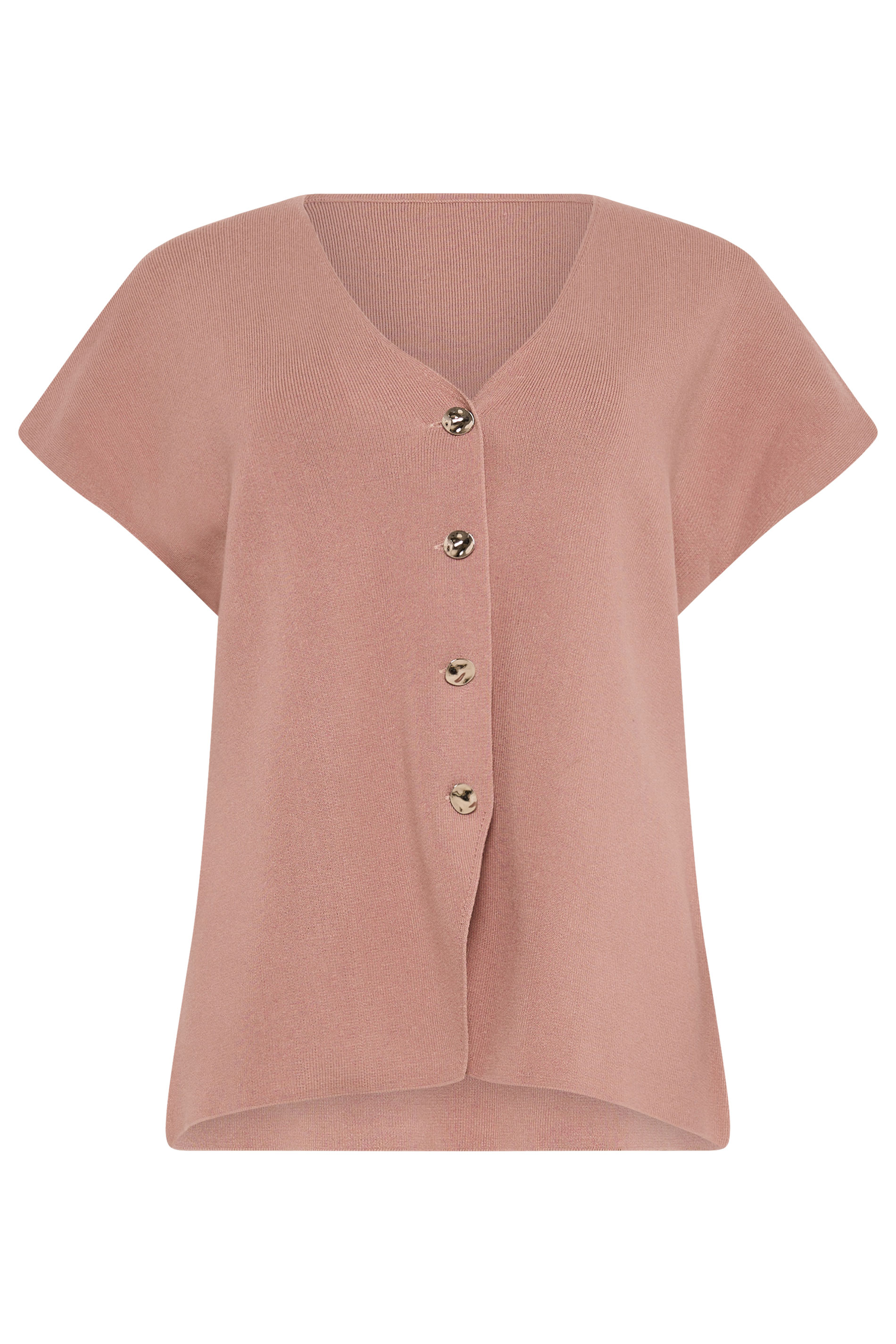 LTS Tall Women's Light Pink Button Knitted Cardigan | Long Tall Sally 5