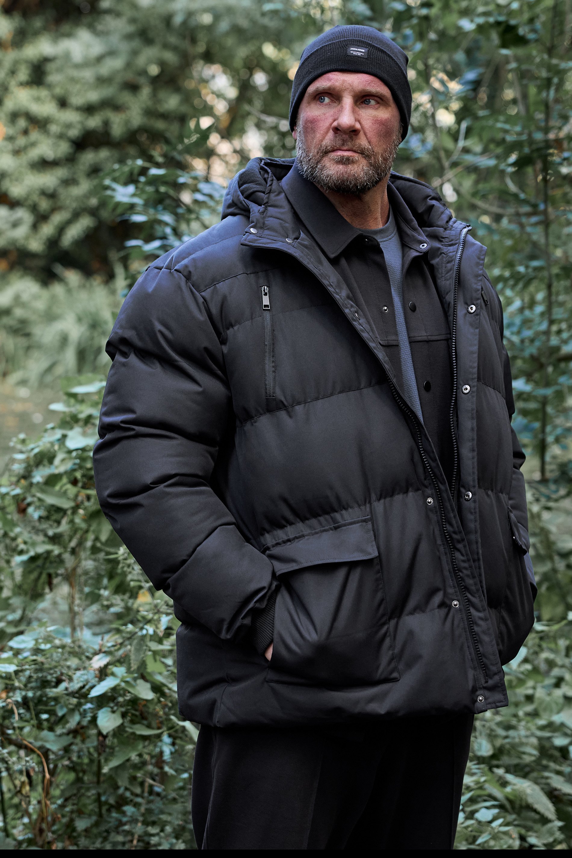 BadRhino Big & Tall Black Hooded Puffer Jacket | BadRhino 1