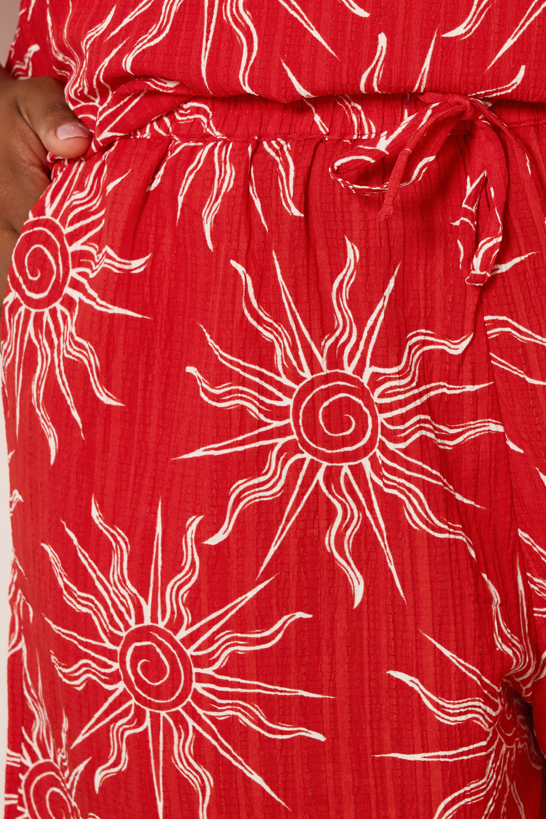 YOURS Plus Size Red Sun Print Cami Top | Yours Clothing 4