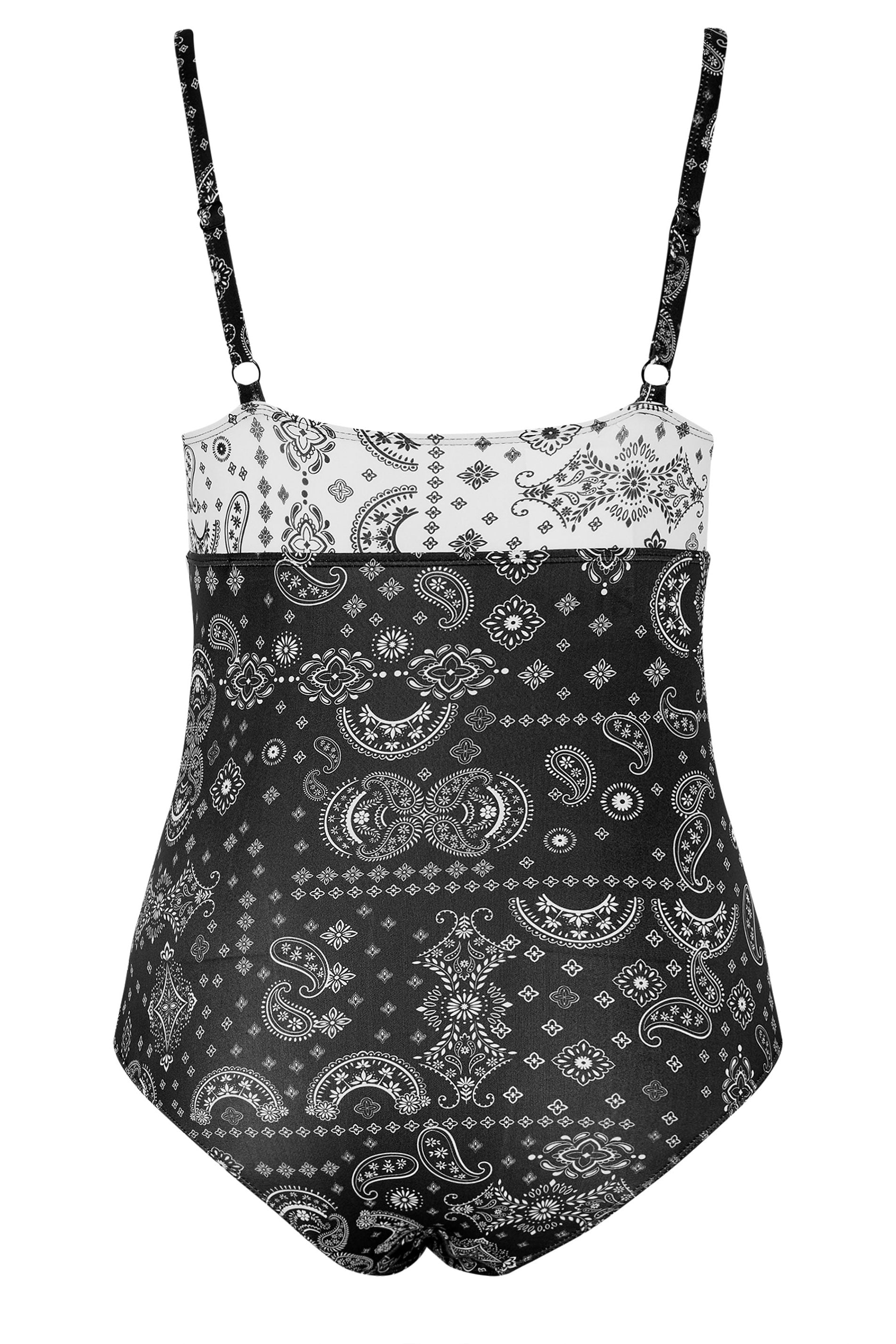 YOURS Plus Size Black Bandana Tie Swimsuit | Yours Clothing 8