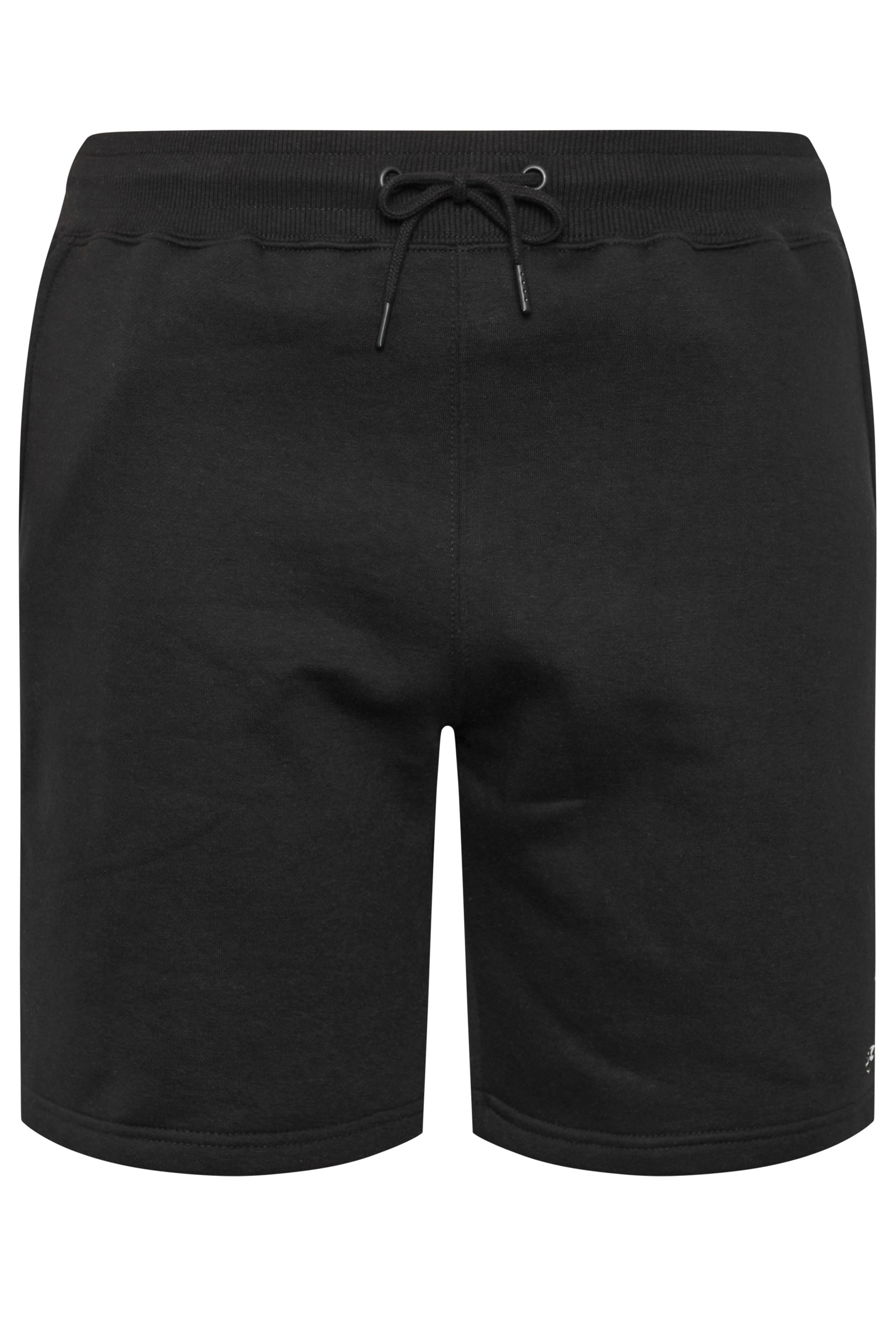 BadRhino Big & Tall Black Skull Printed Jogger Shorts | BadRhino 1