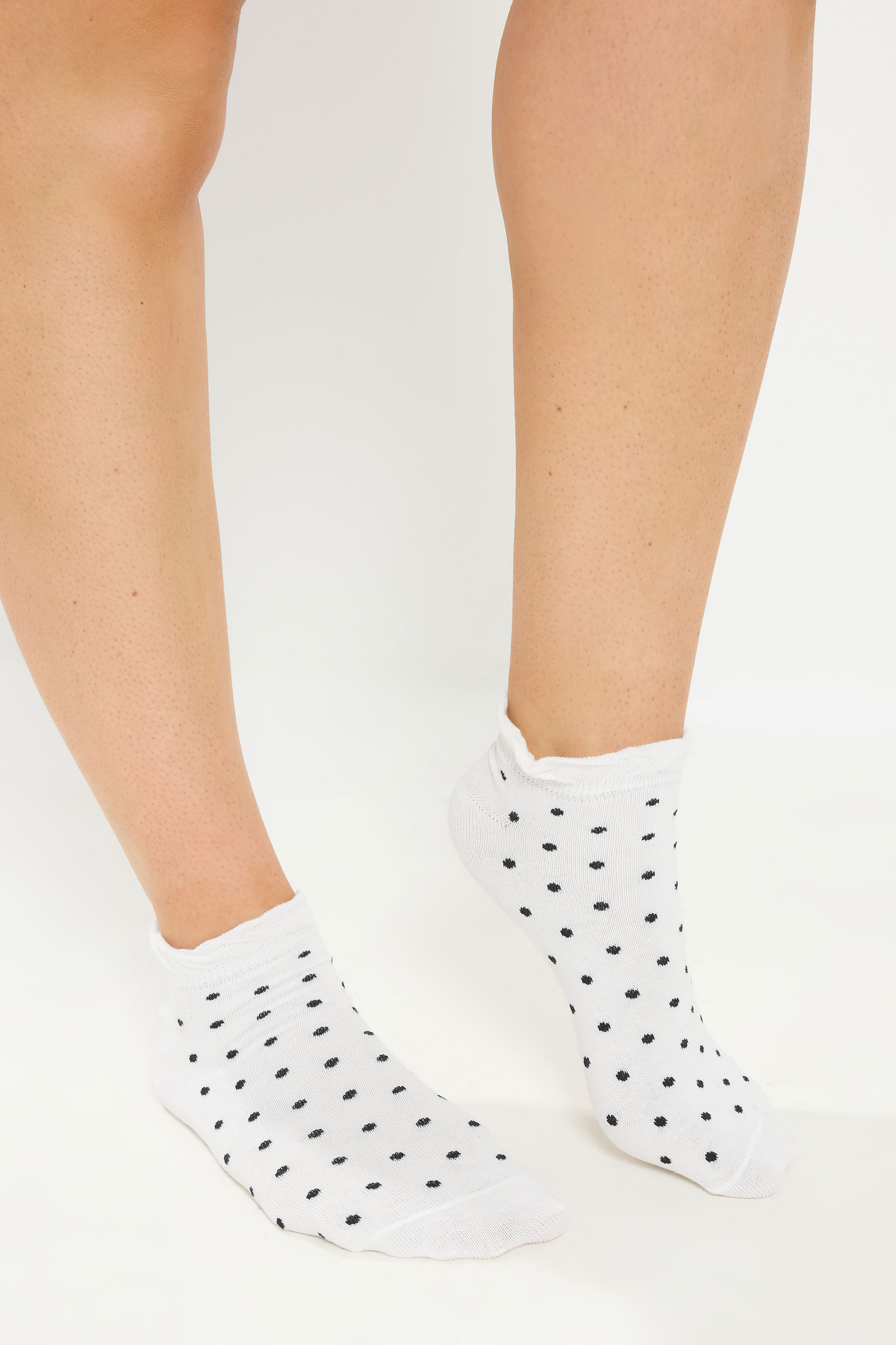 YOURSET 4 PACK Plus Size Pink Polka Dot Liner Socks | Yours Clothing 1
