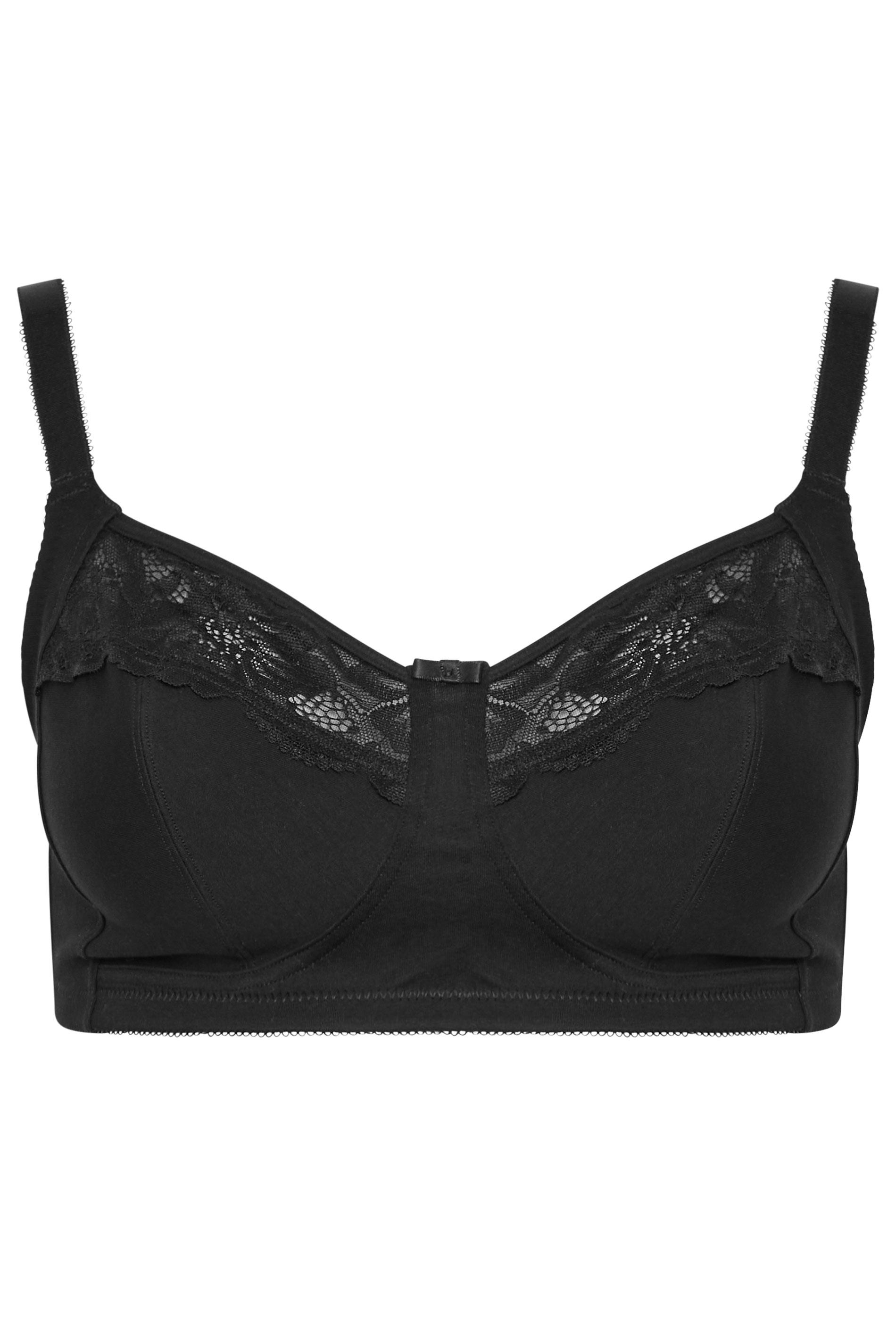YOURSET 2 PACK Plus Size White Lace Trim Bra | Yours Clothing 5