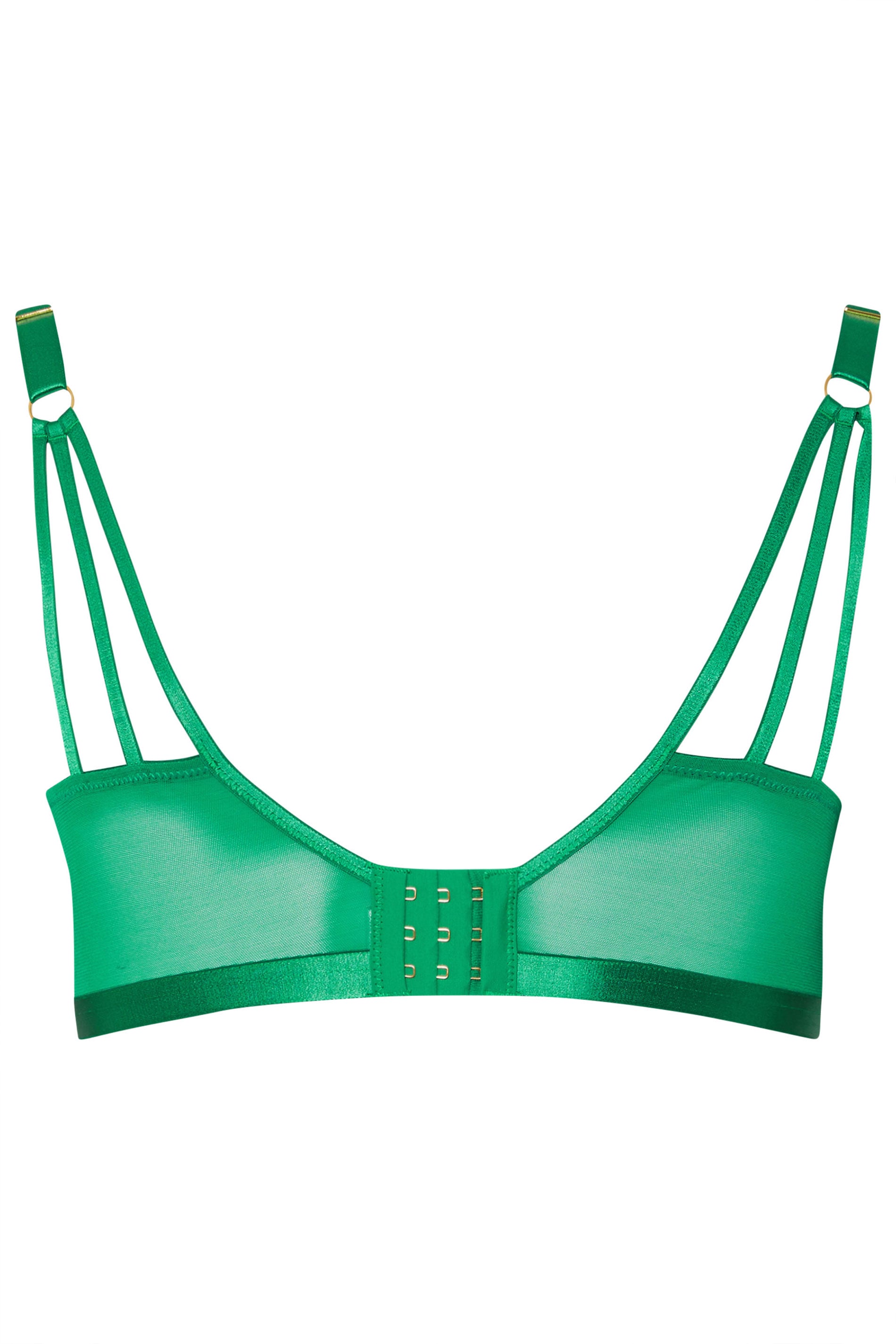 PLAYFUL PROMISES Plus Size Green Lace Embroidered Underwired Bra | Yours Clothing 6