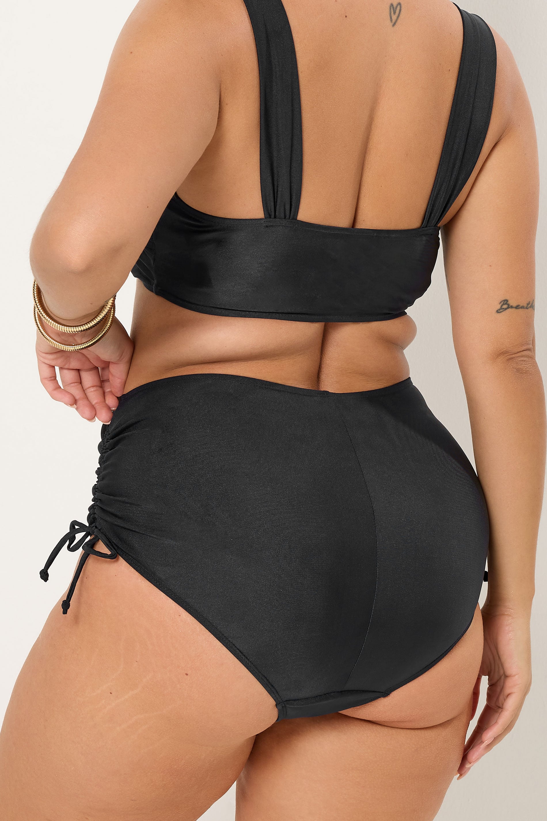 YOURS Plus Size Navy Blue Super High Waisted Tummy Control Bikini Briefs | Yours Clothing 4