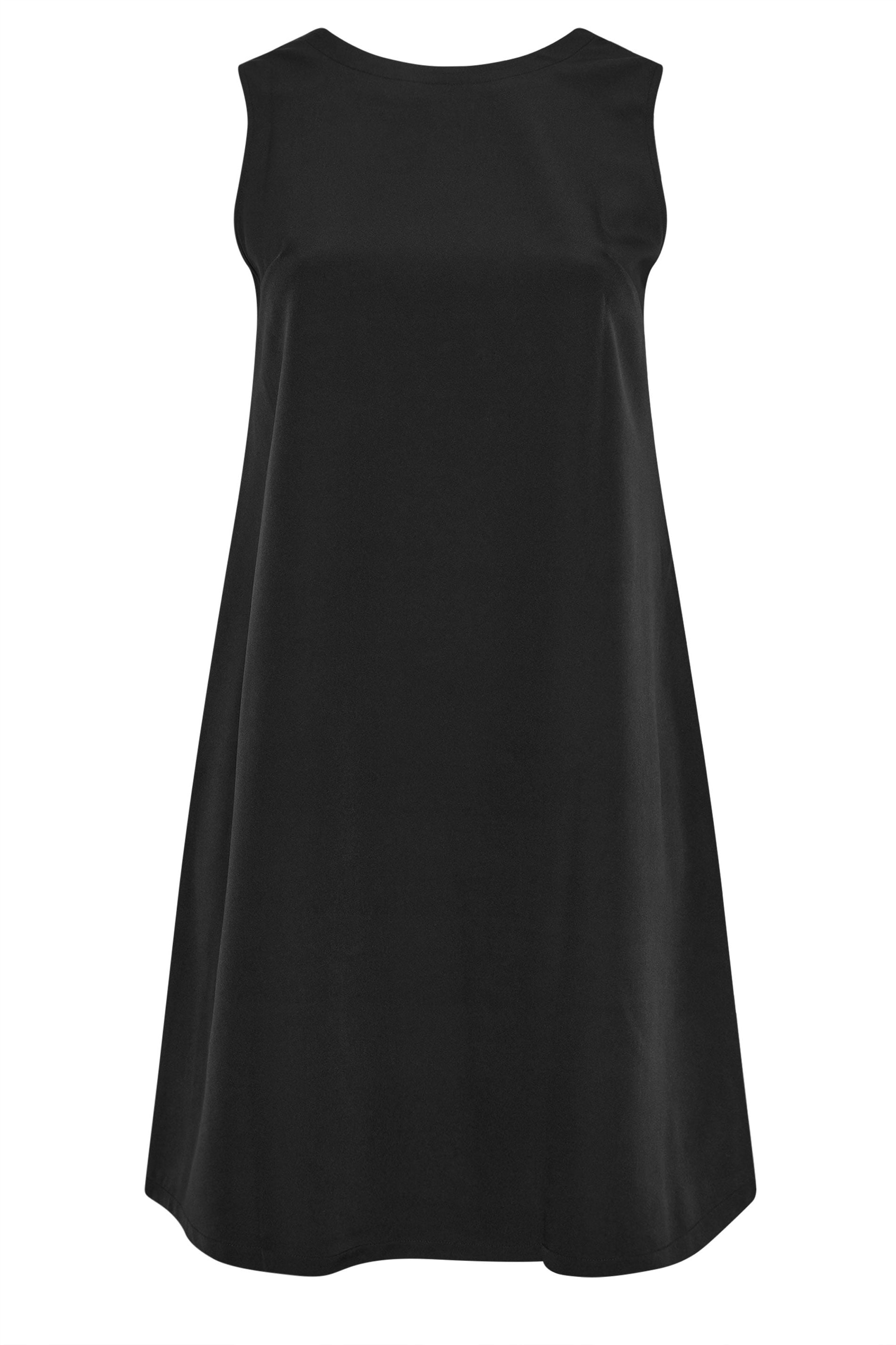 YOURS Plus Size Black Bow Back Shift Dress | Yours Clothing 7