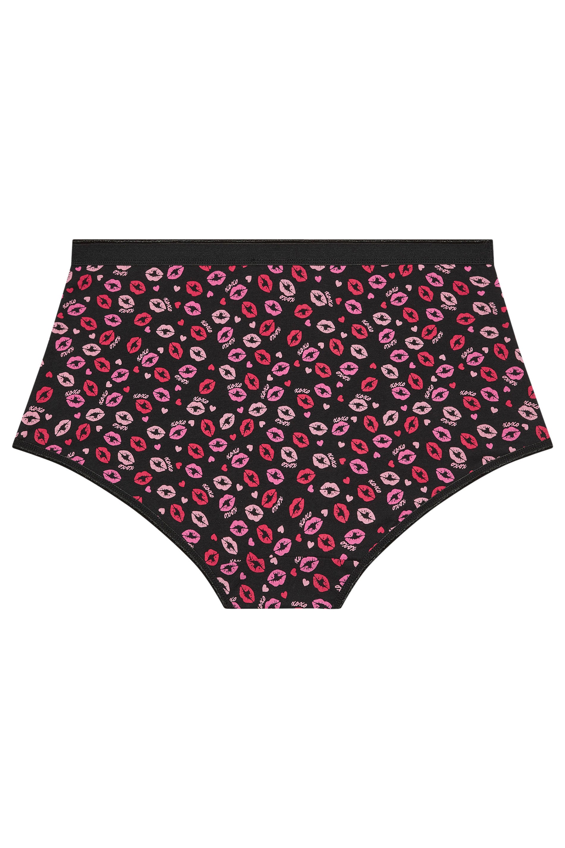 YOURSET 5 PACK Plus Size Red Kiss Print Full Briefs | Yours Clothing 7