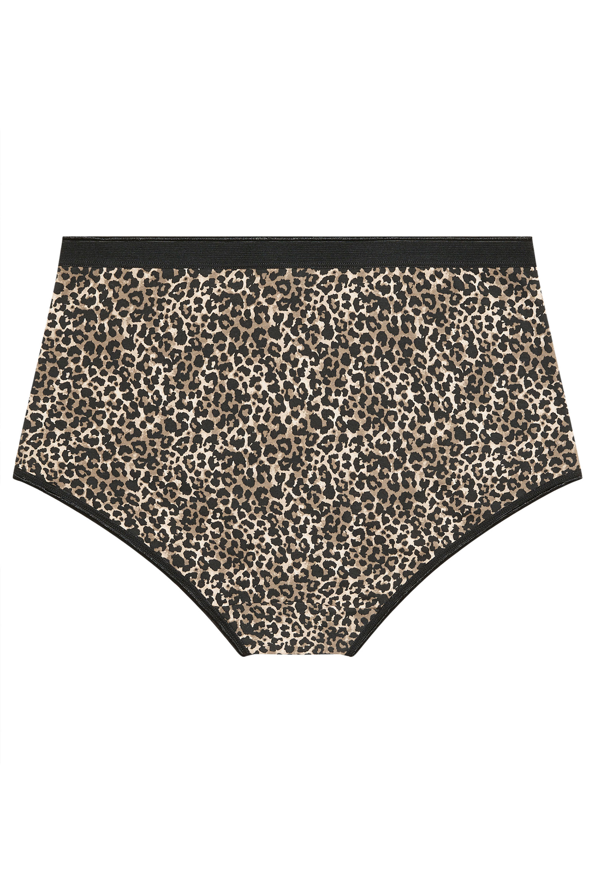 YOURSET 5 PACK Plus Size Black Animal Heart High Waisted Full Briefs | Yours Clothing 10