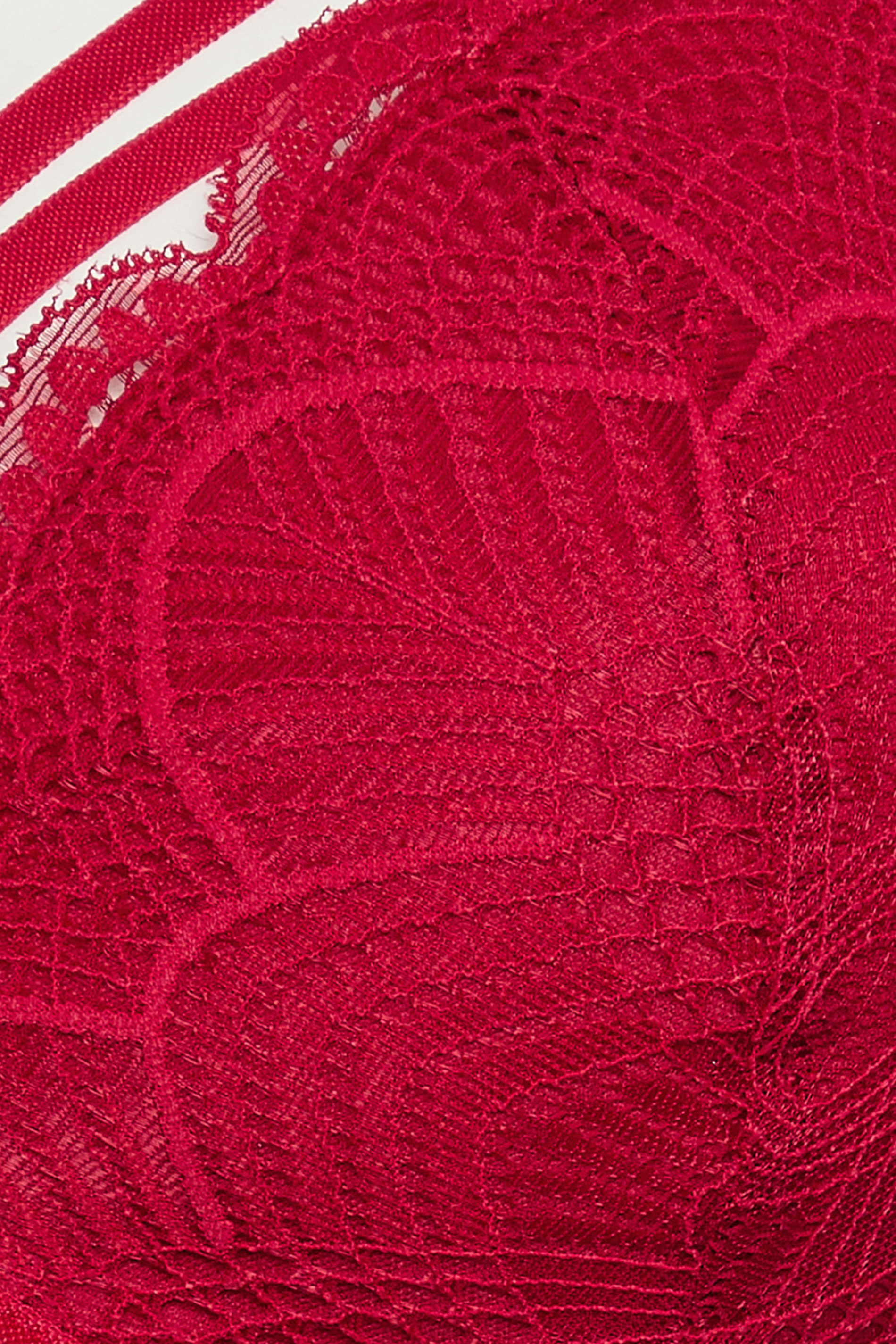 YOURS Plus Size Red Lace Underwired Bra | Yours Clothing 1