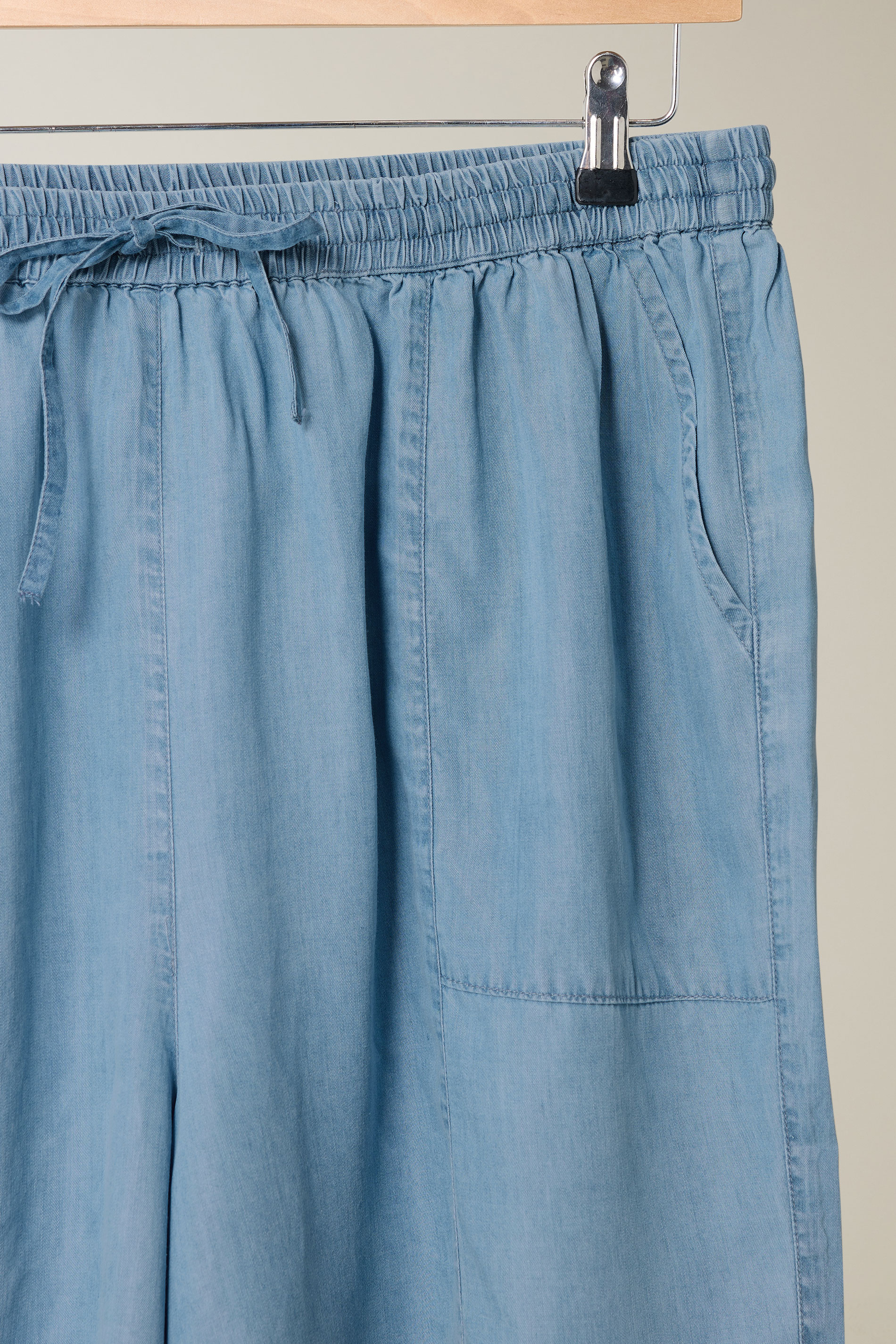 EVANS Plus Size Light Blue Lyocell Denim Shorts | Evans 7