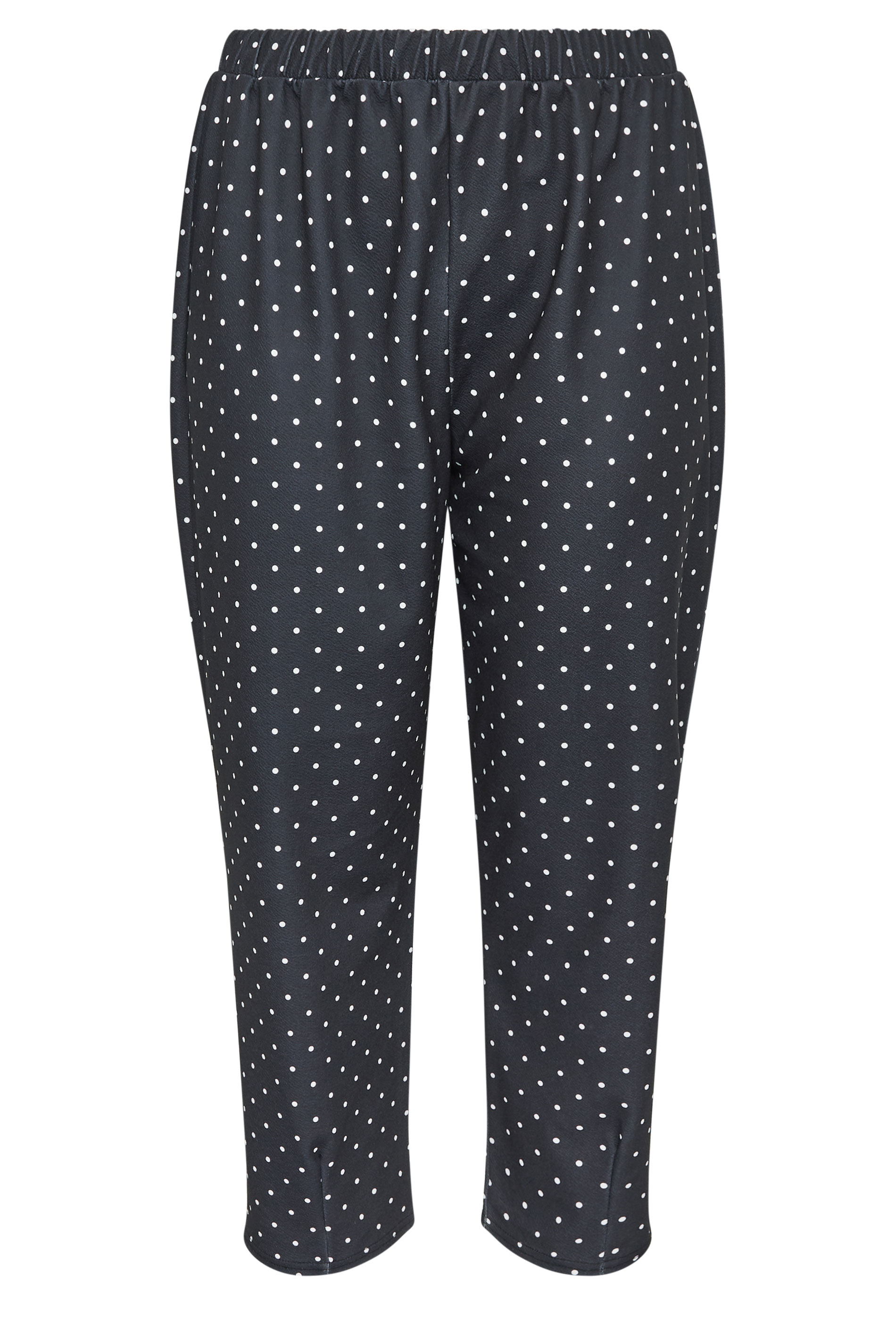 LIMITED COLLECTION Plus Size Black Polka Dot Barrel Trousers | Yours Clothing 6