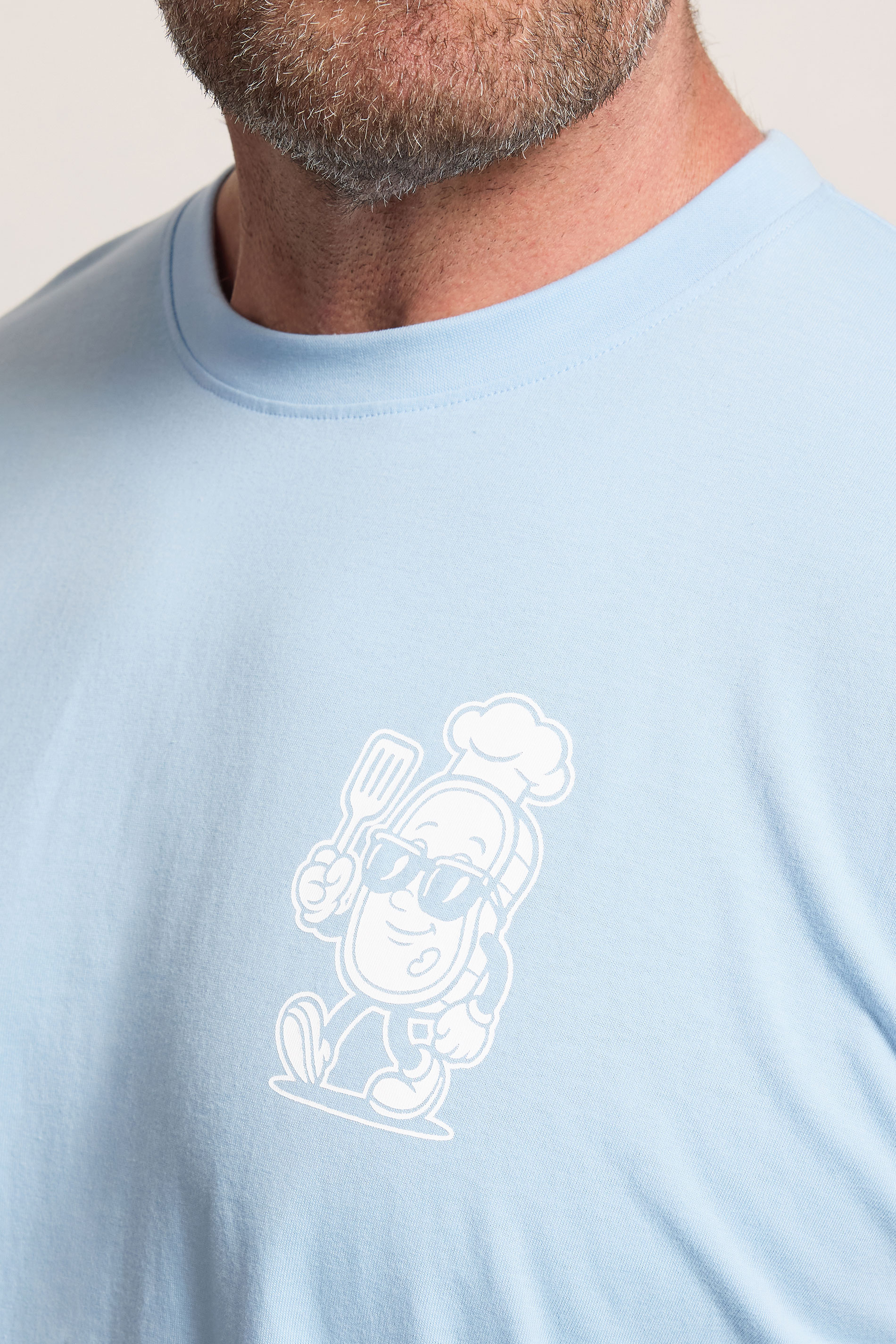 BadRhino Big & Tall Blue Extra Long 'Meat Grill' Graphic T-Shirt | BadRhino 5