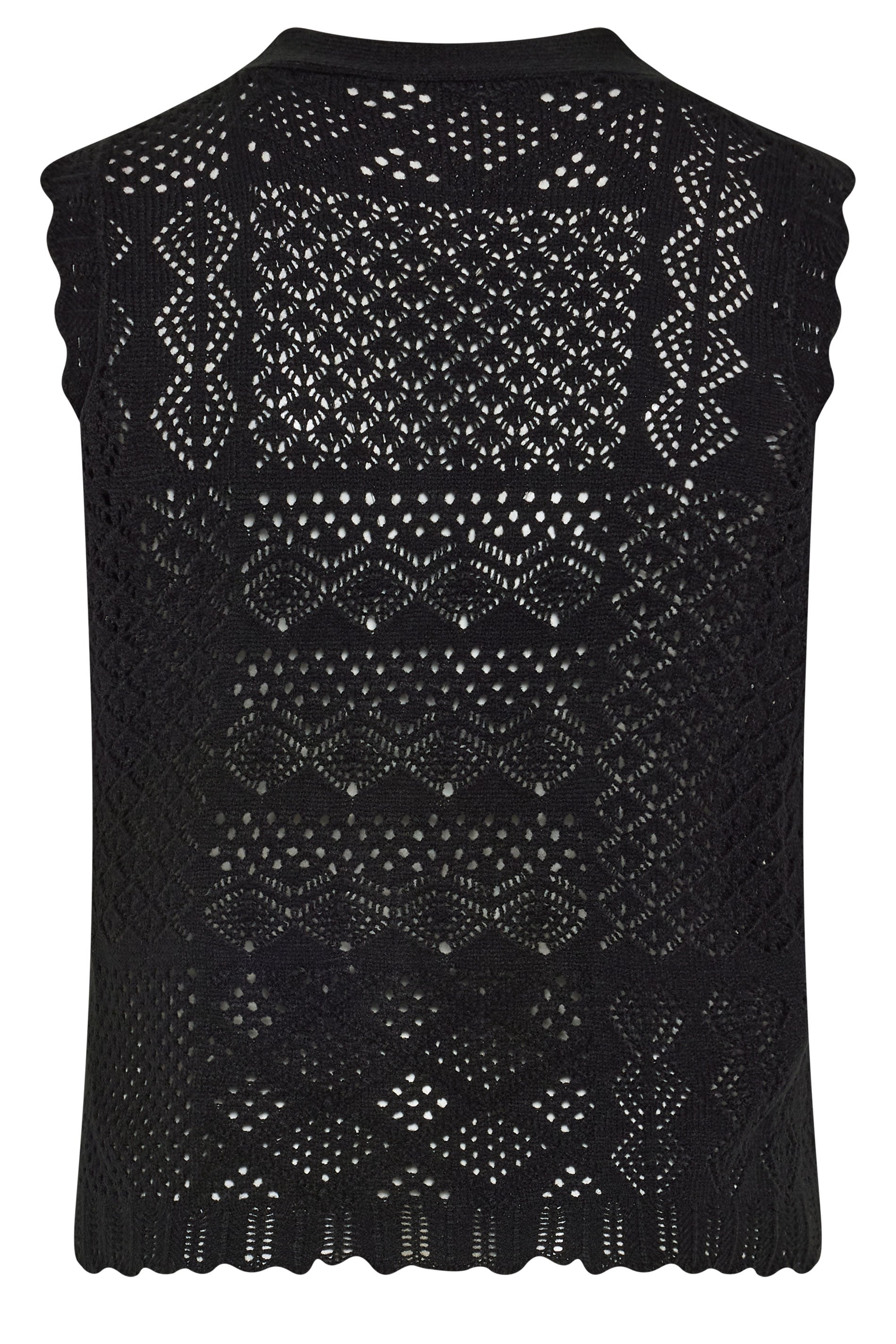 LIMITED COLLECTION Plus Size Black Floral Embroidered Knitted Waistcoat | Yours Clothing 6