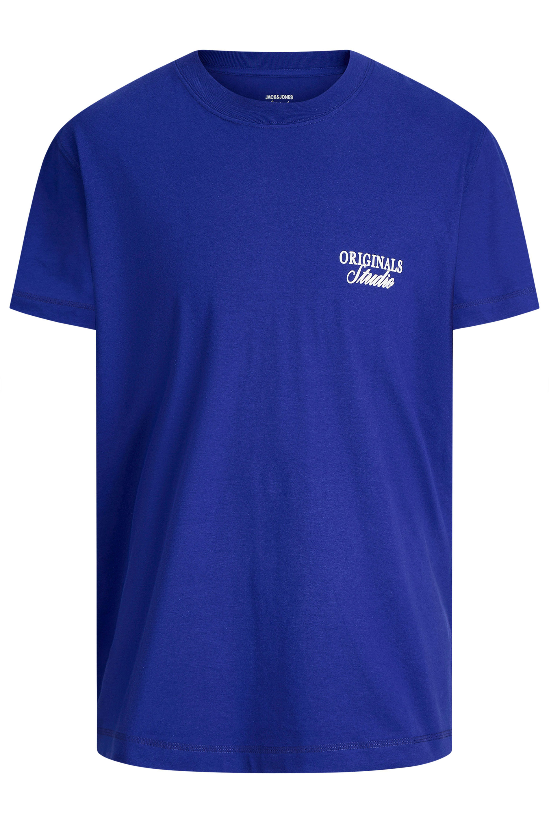 JACK & JONES Big & Tall Blue Crew Neck Back Graphic Tee | BadRhino 4