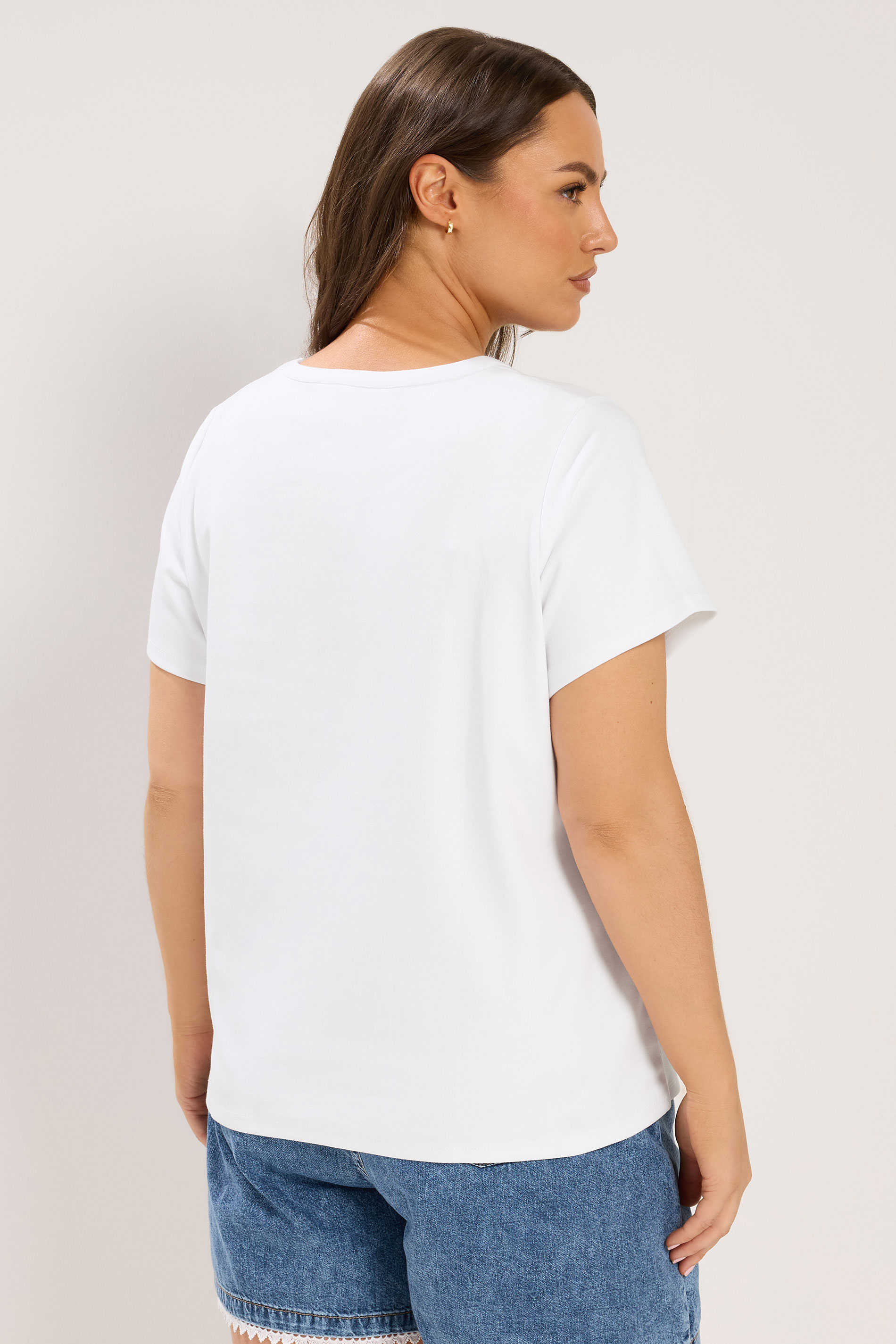 YOURS Plus Size White Peplum T-Shirt | Yours Clothing 2