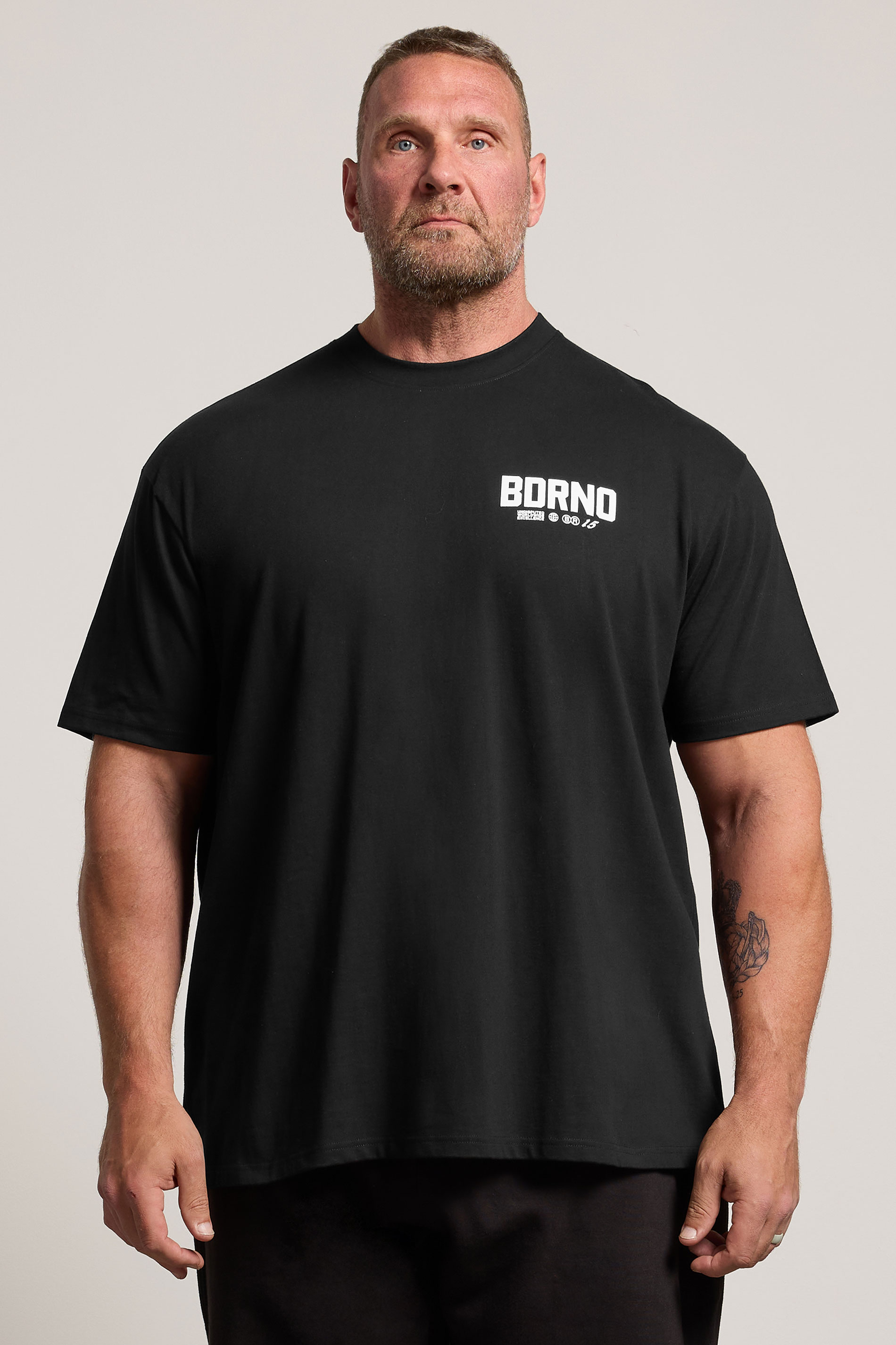 BDRNO Big & Tall Black Logo T-Shirt | BadRhino 3