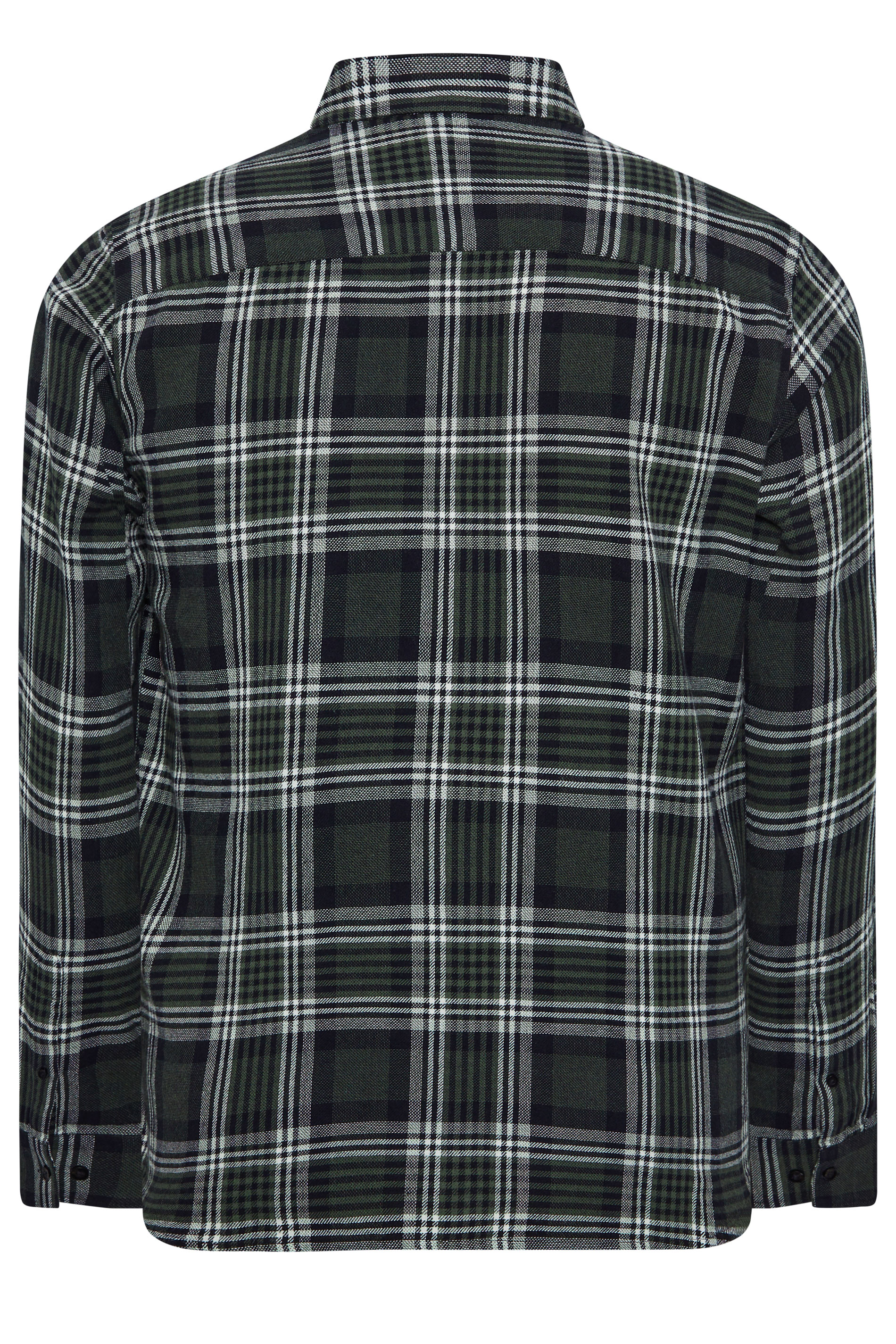 BadRhino Big & Tall Green Check Long Sleeve Shirt | BadRhino 6