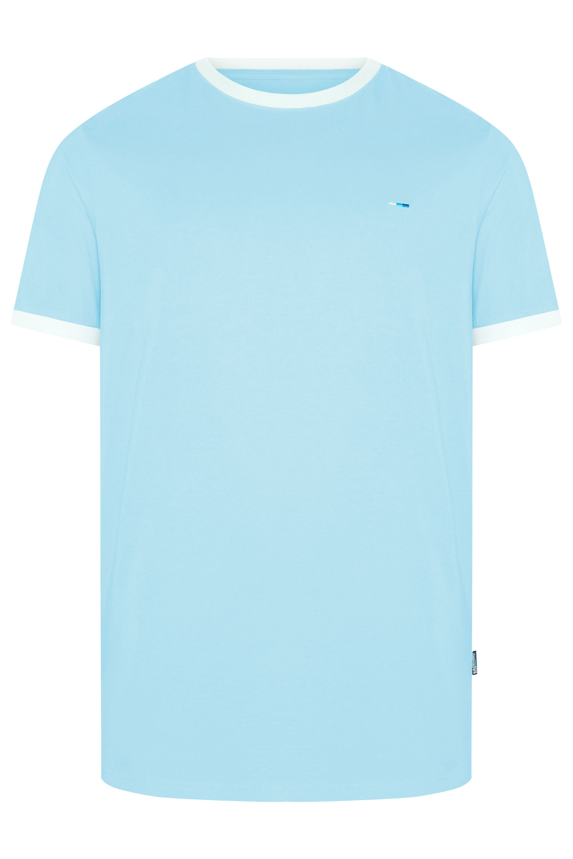 BadRhino Big & Tall Light Blue Extra Long Ringer T-Shirt | BadRhino 5